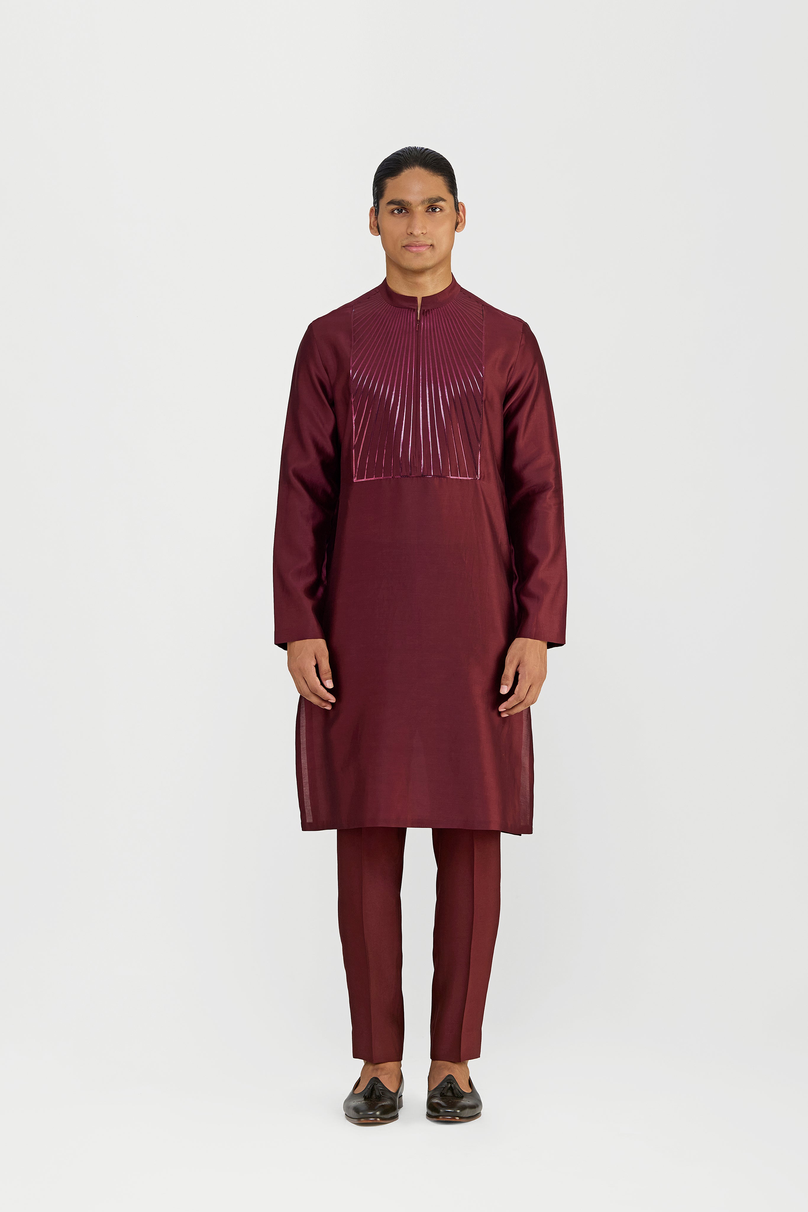 Metallic Chanderi Silk Kurta Set