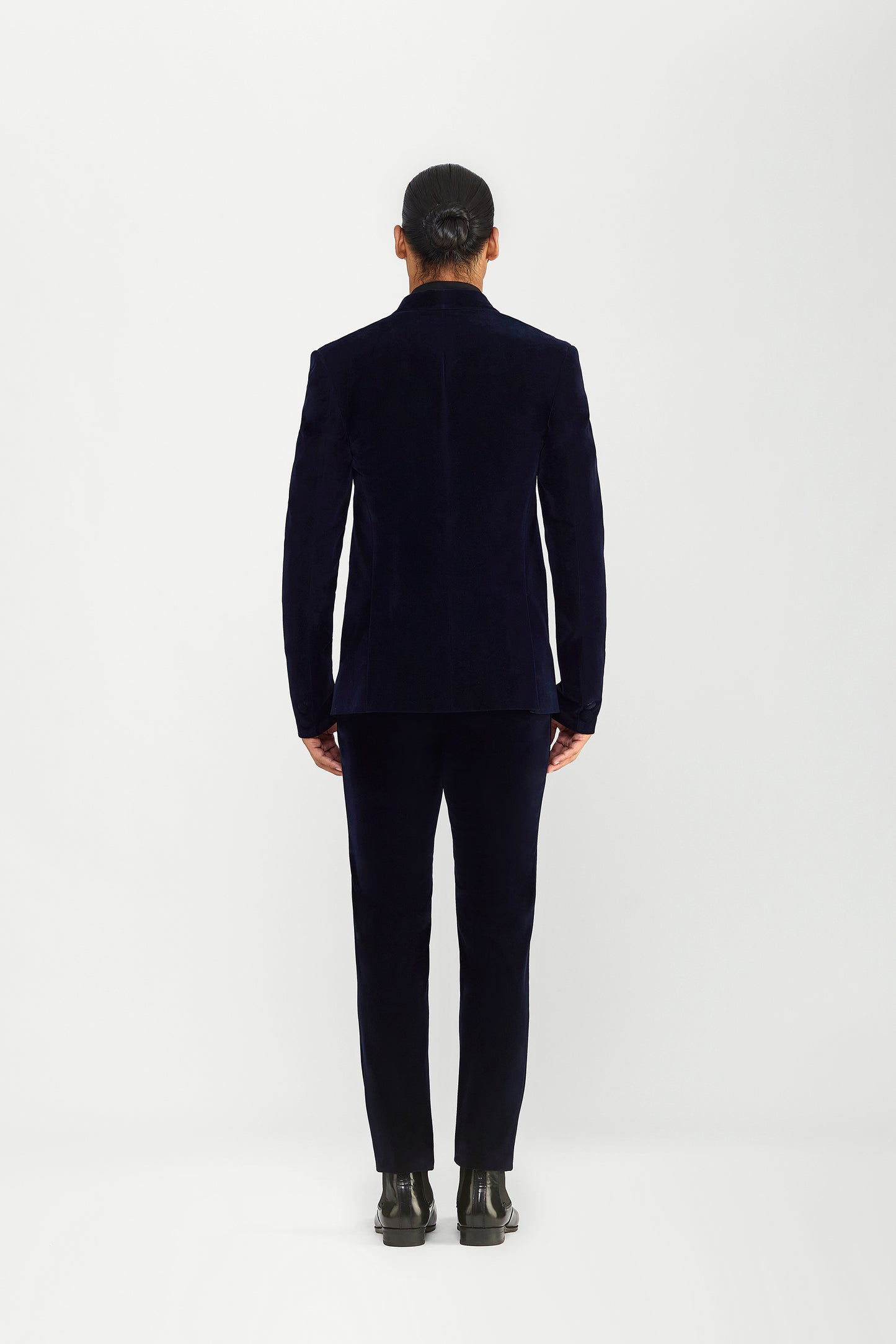 Tuxedo Set In Velvette With Hand Woved Textile Details