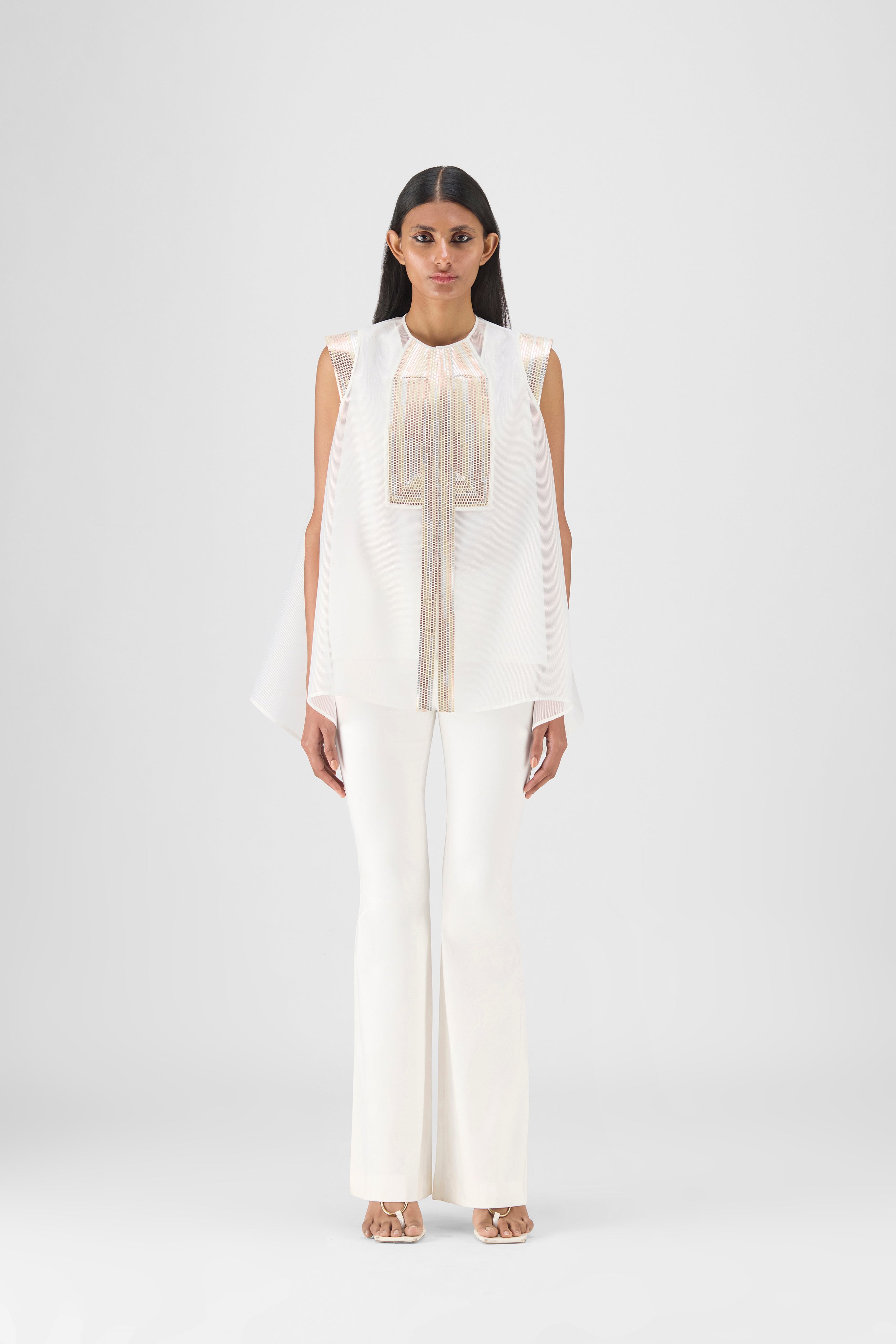 Metallic Structured Top