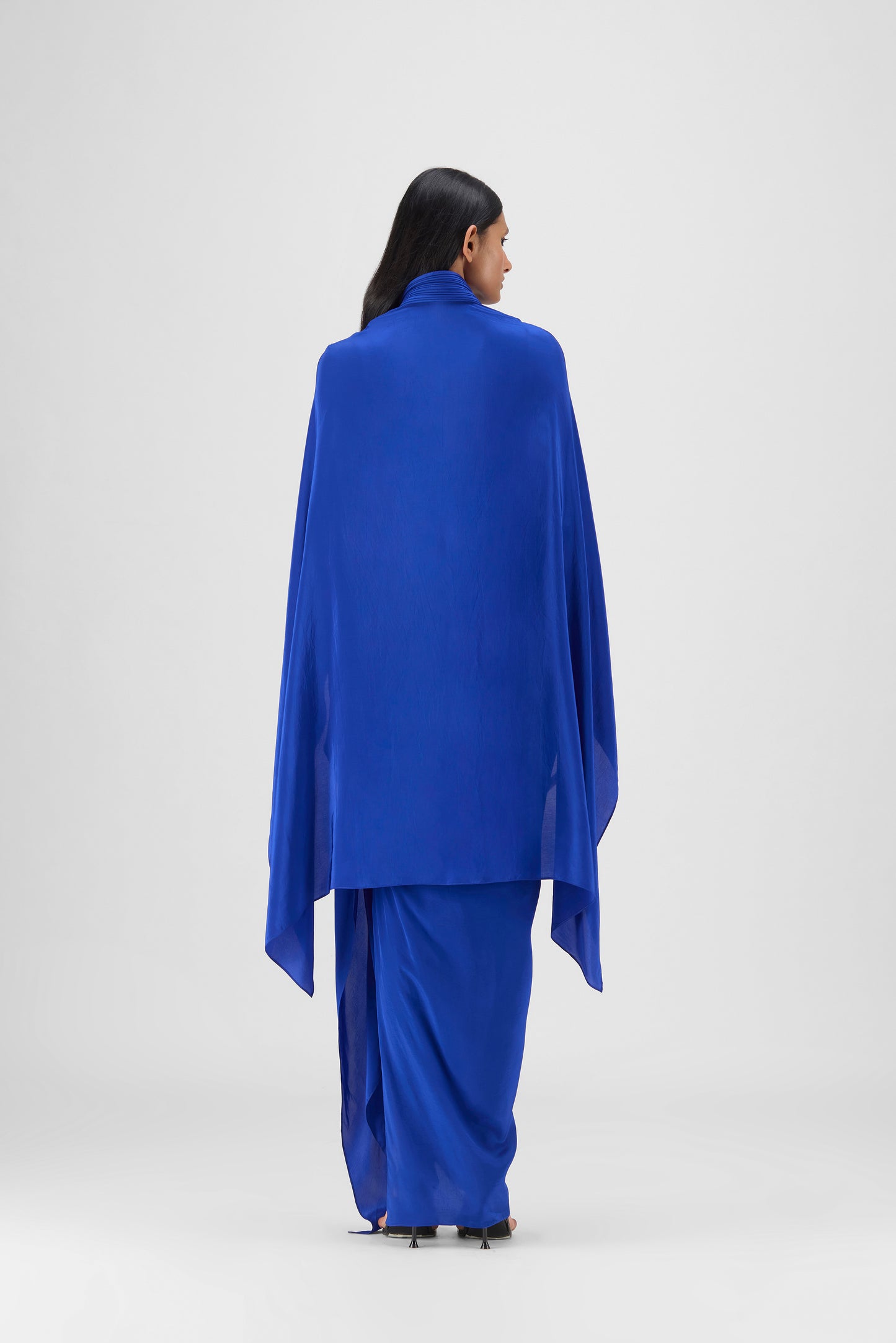 Metallic Structured Cape Set