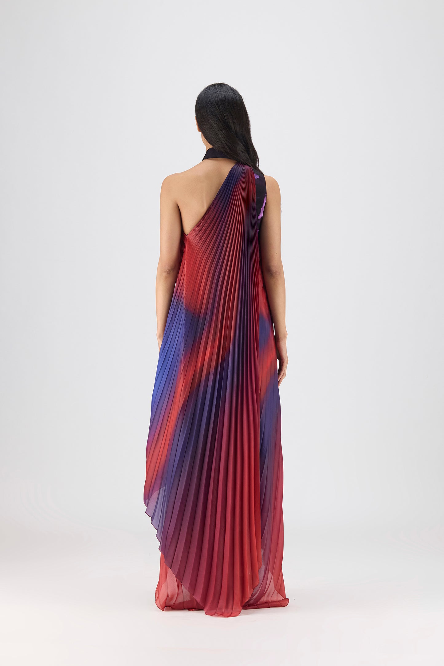 Metallic Watercolor Fluid Dress