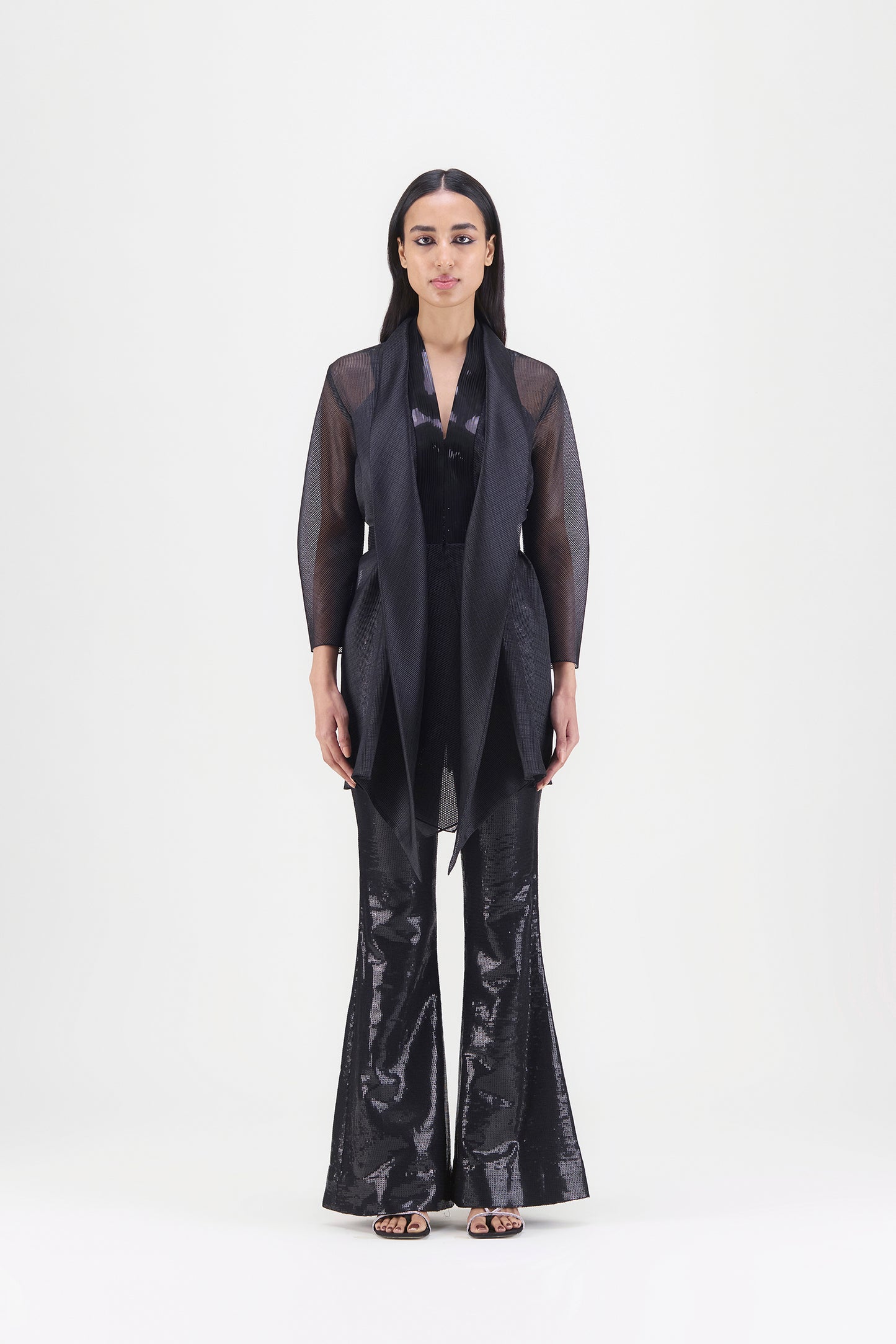 Metallic Draped Shirt