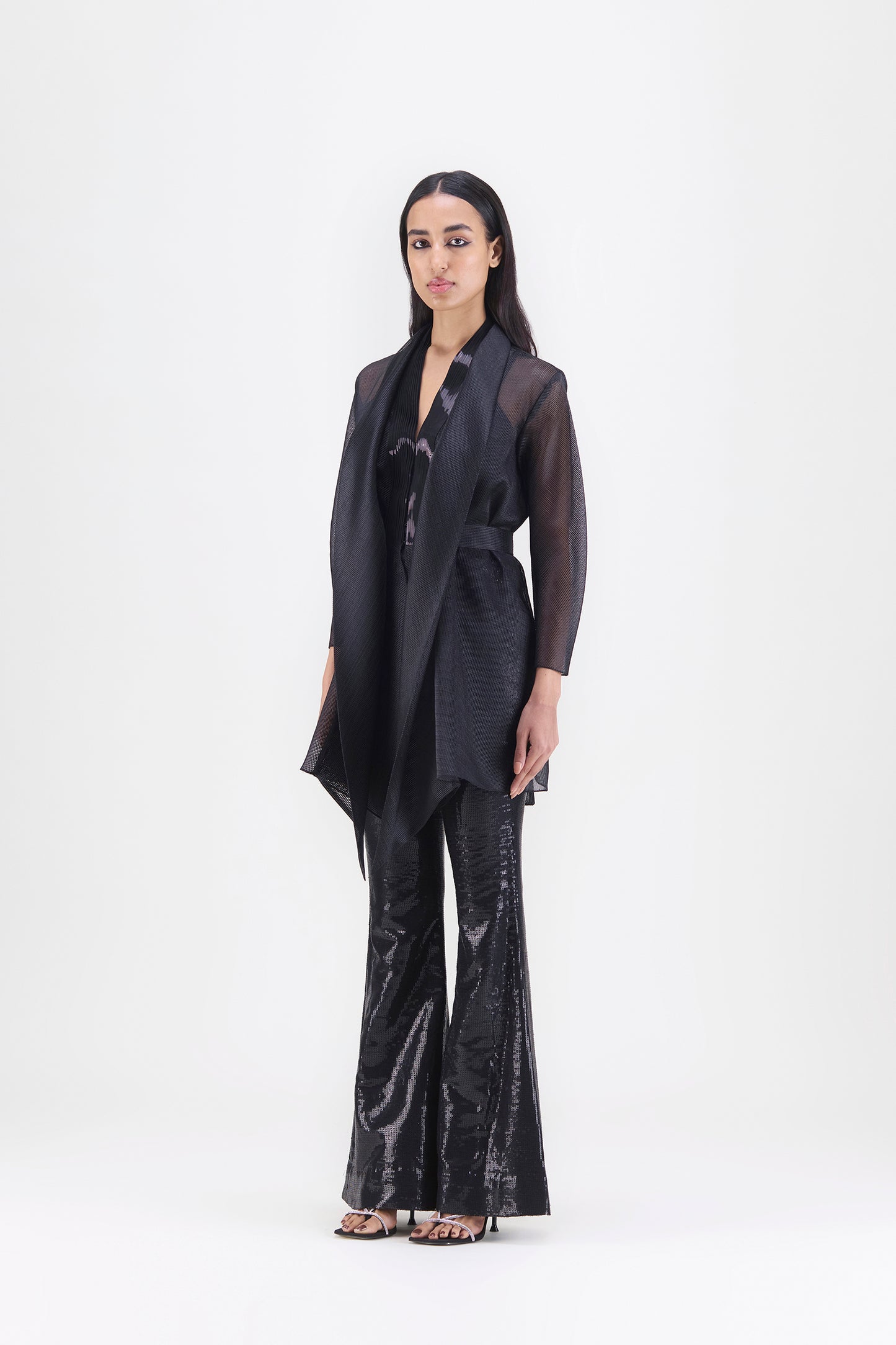 Metallic Draped Shirt