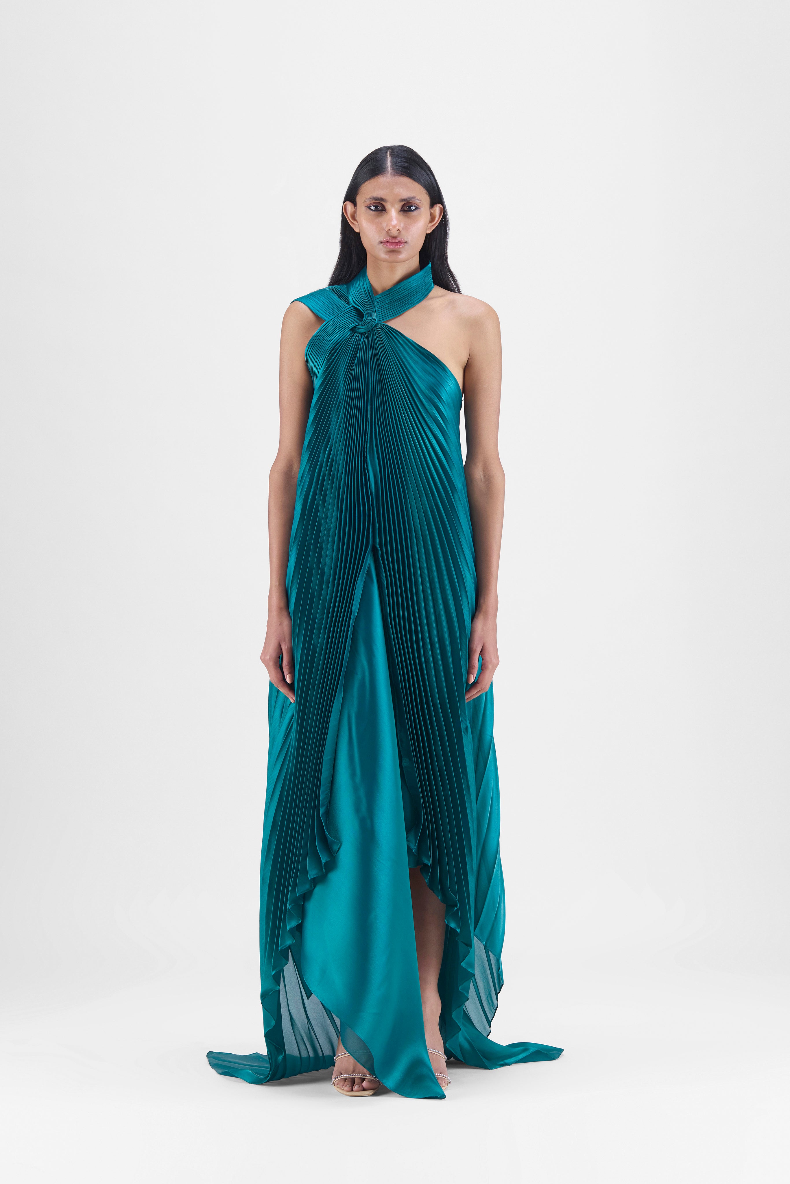 Pleated Fluid Dress