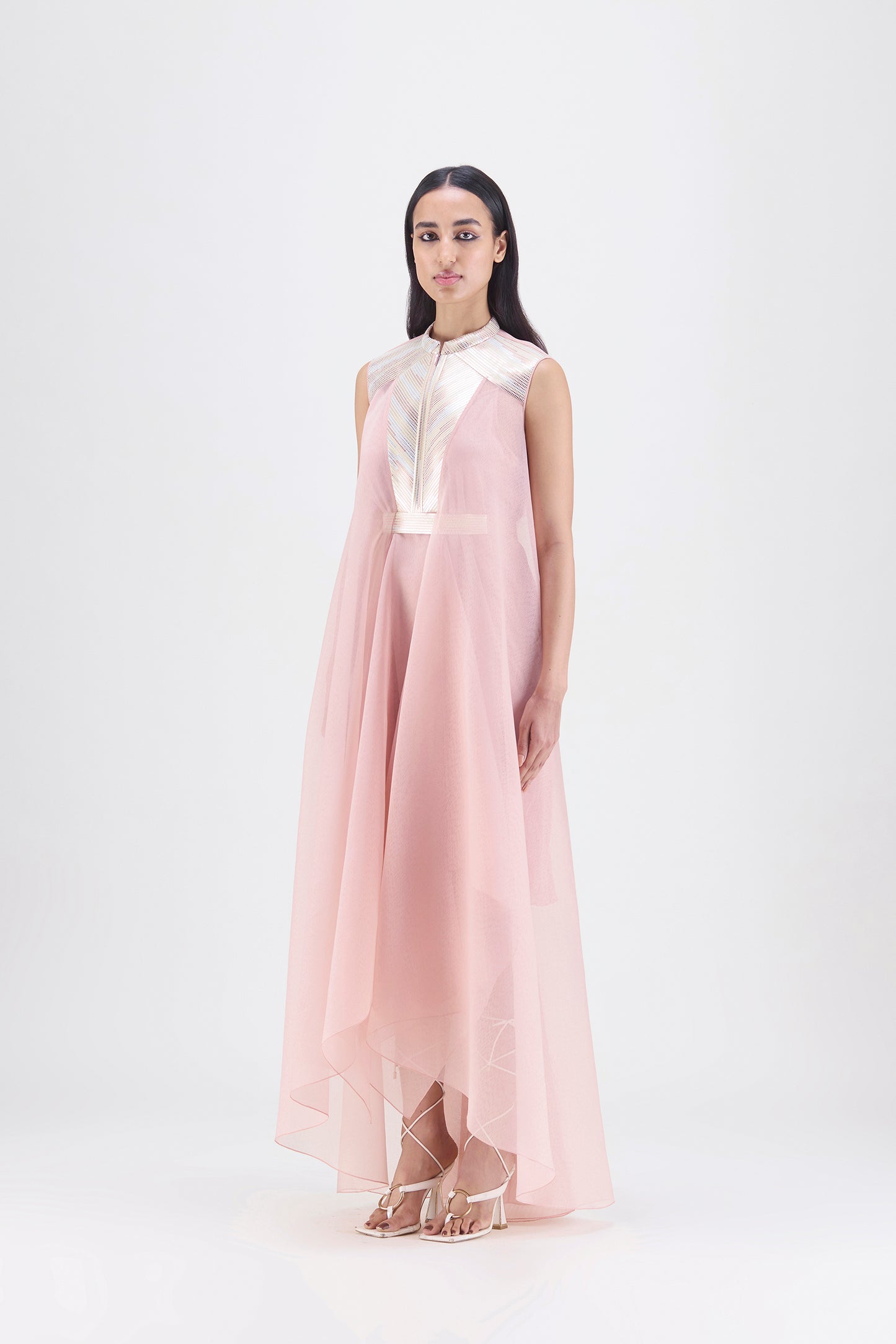 Metallic Paneled Dress