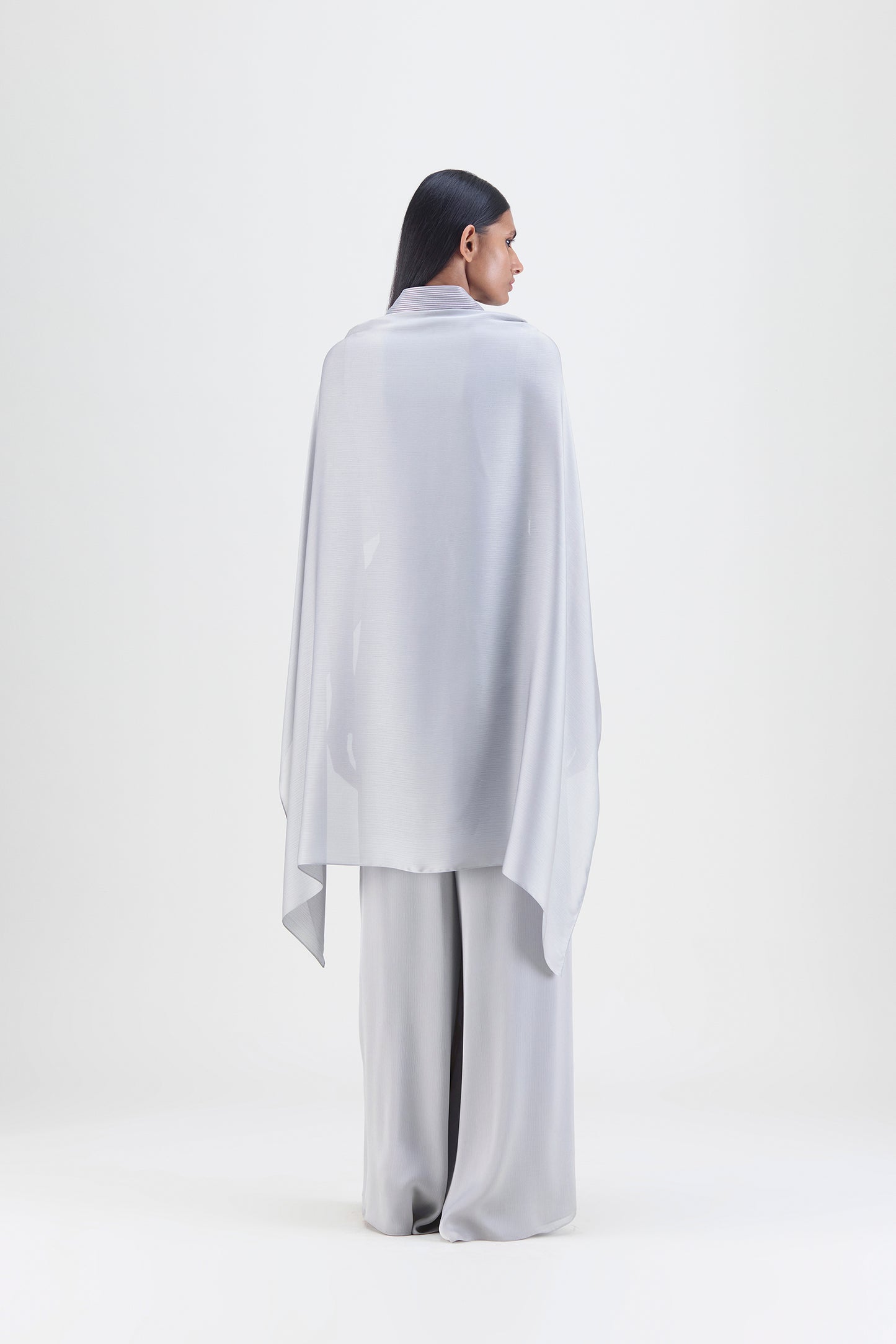 Metallic Structured Cape Set