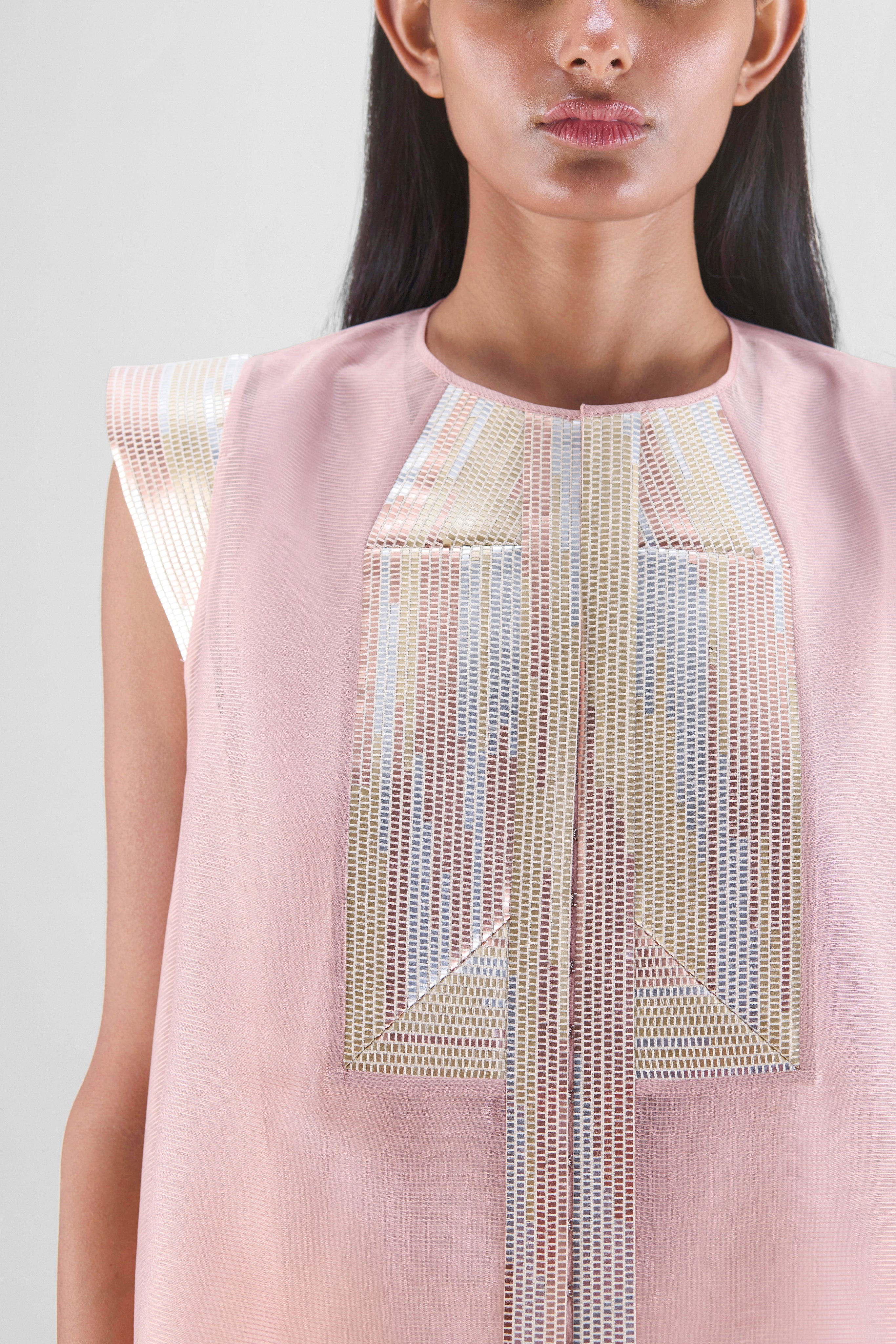 Metallic Structured Top