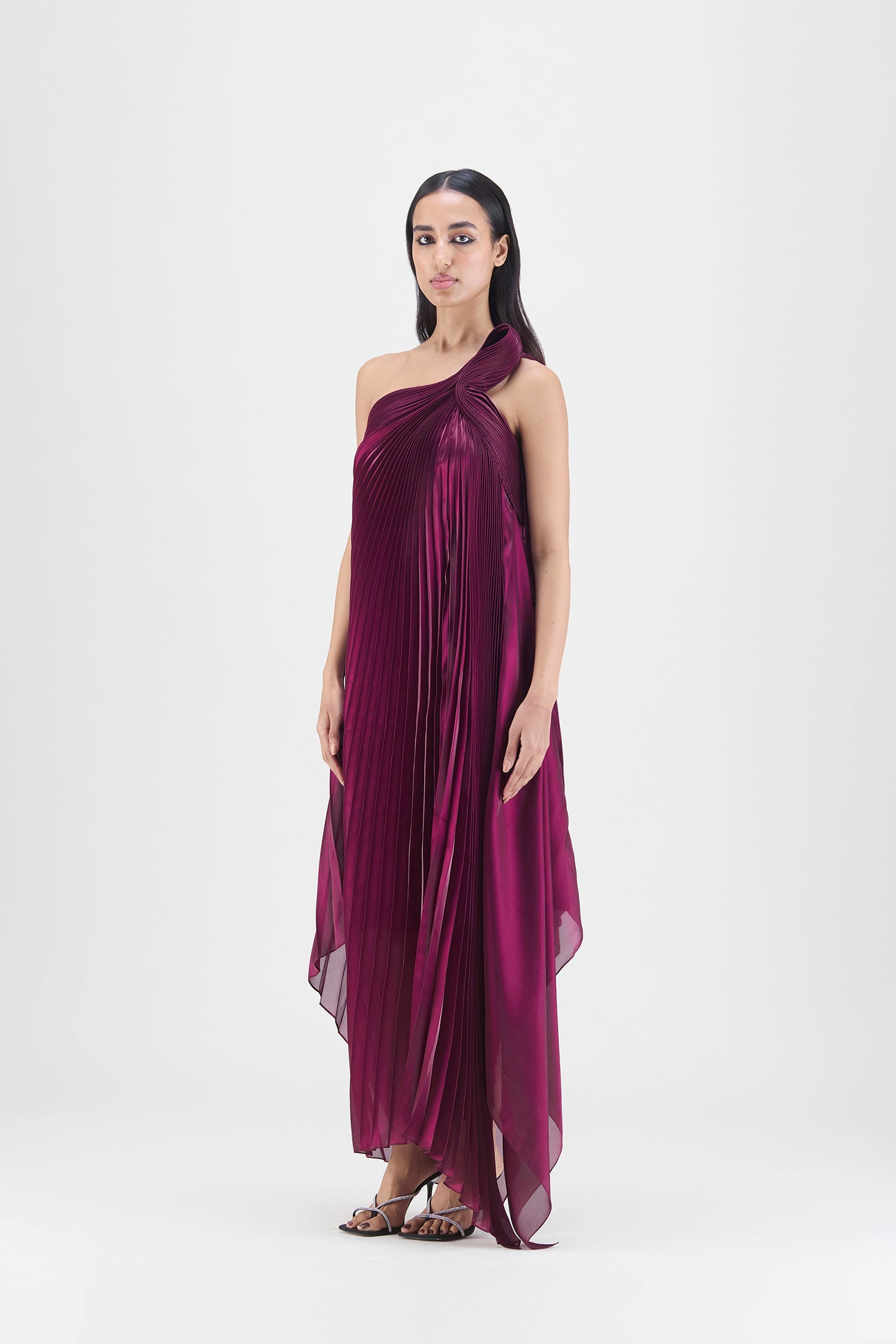 PLEATED FLUID DRESS