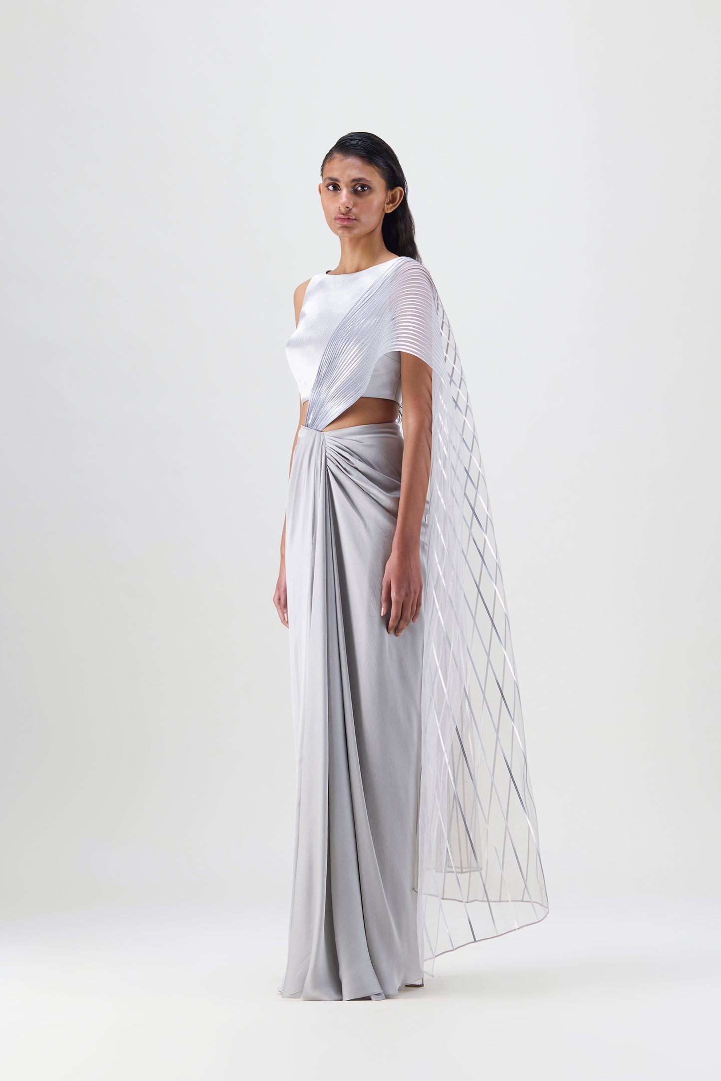 Metallic Winged Saree