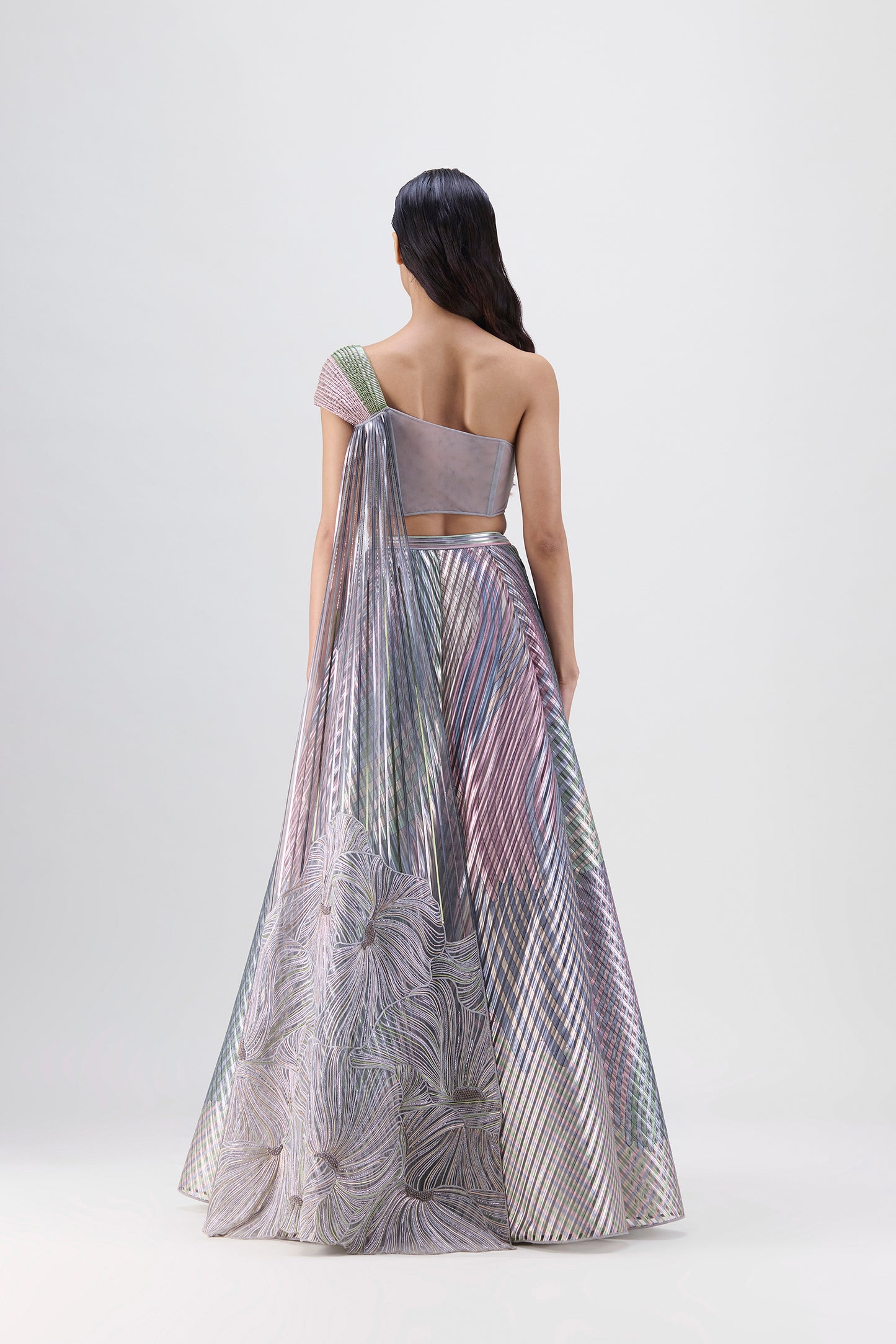 Structured Top And Fish Fin Skirt