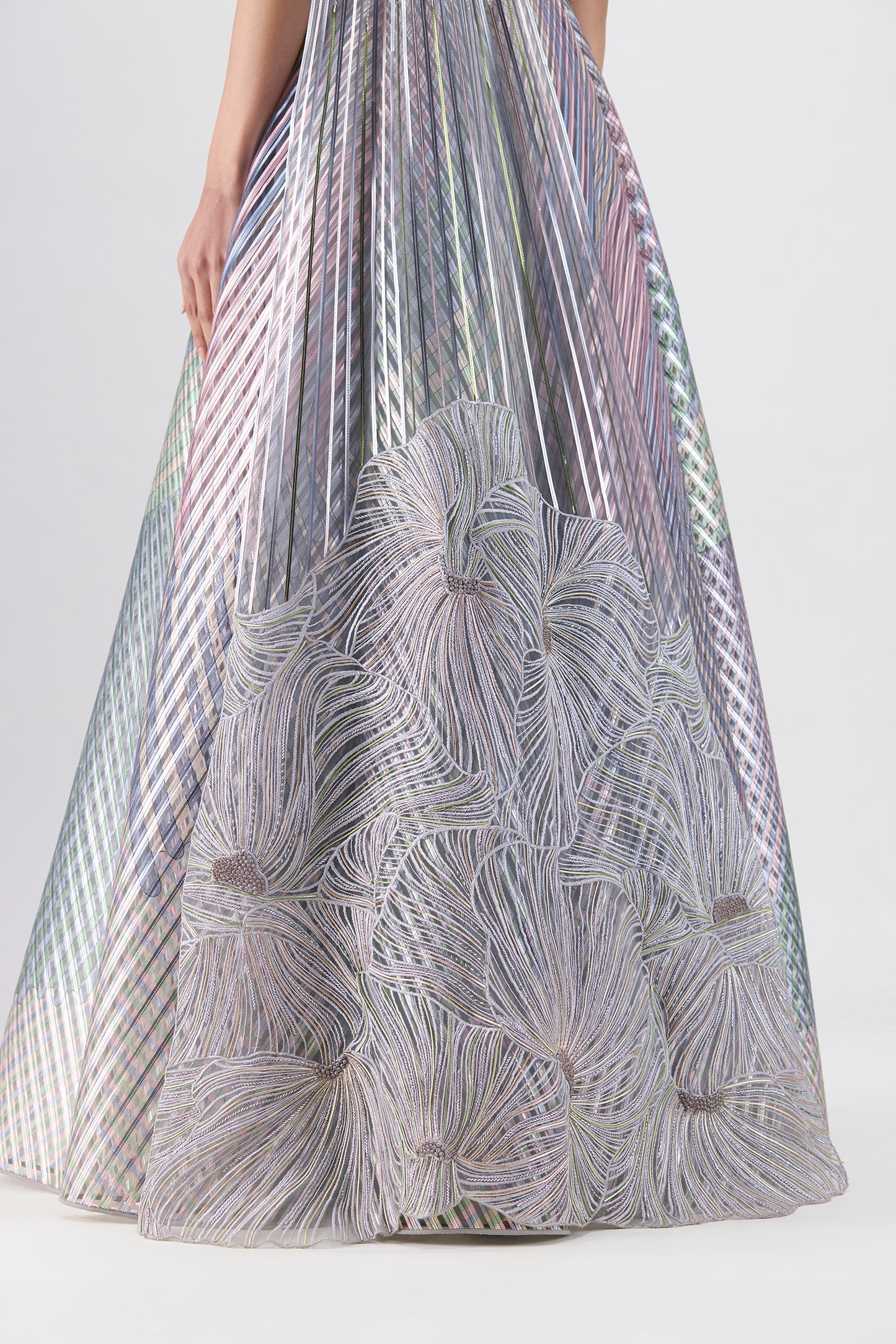 Structured Top And Fish Fin Skirt