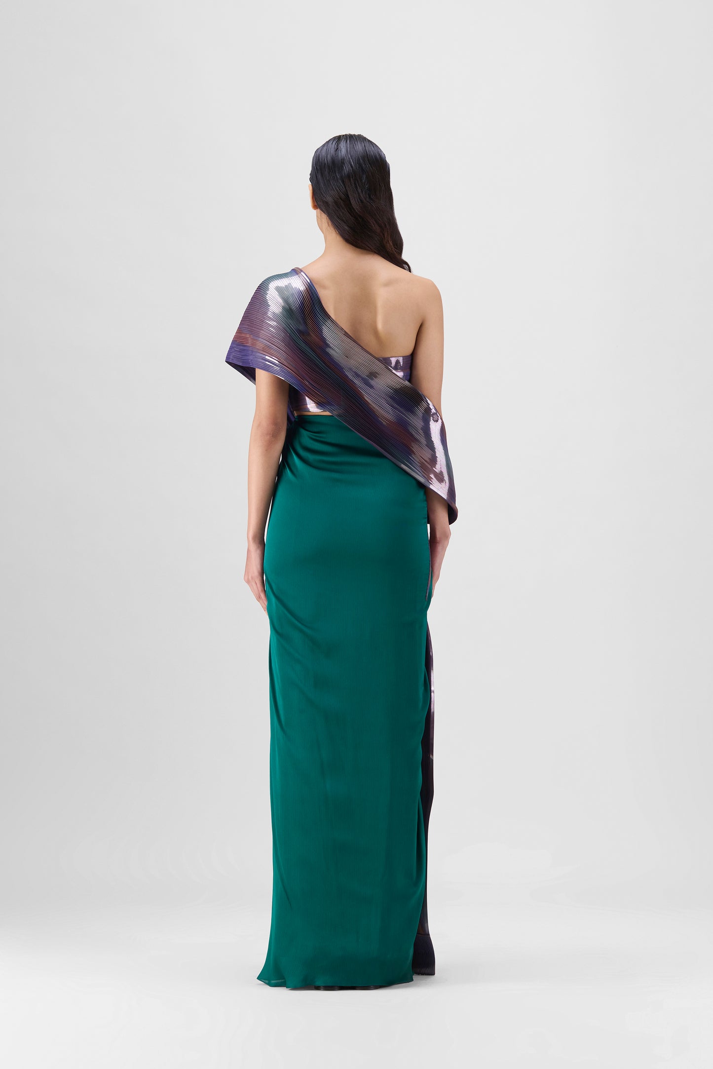 Metallic Watercolour Saree