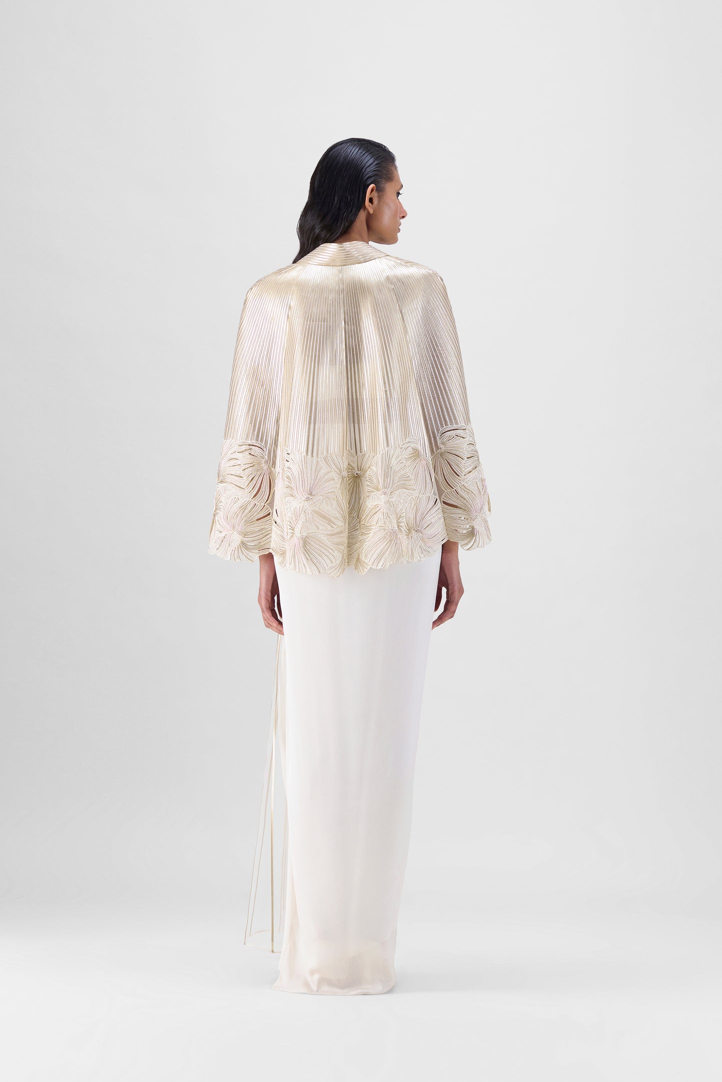 Embroidered Cape Set