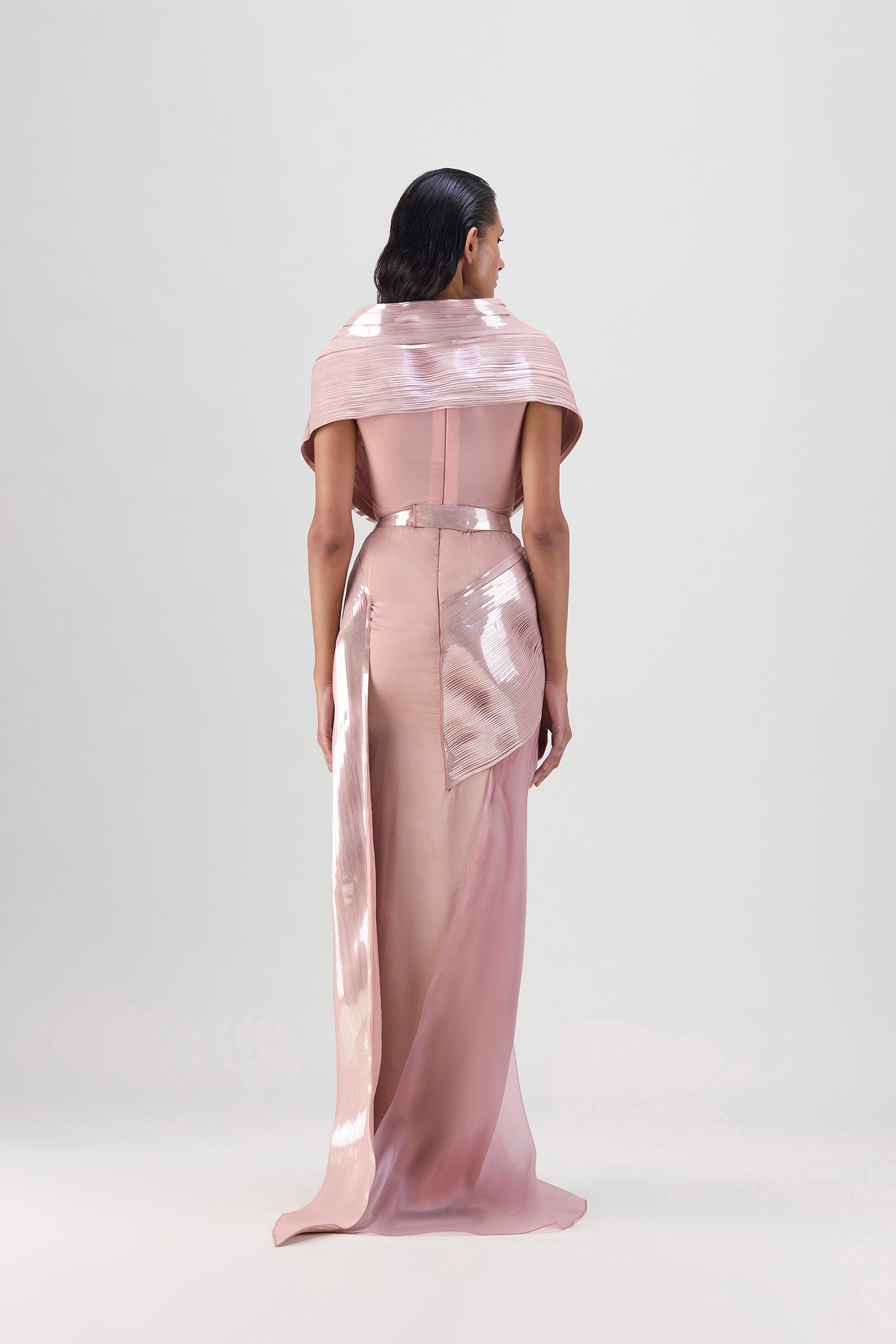 Metallic Structured Gown