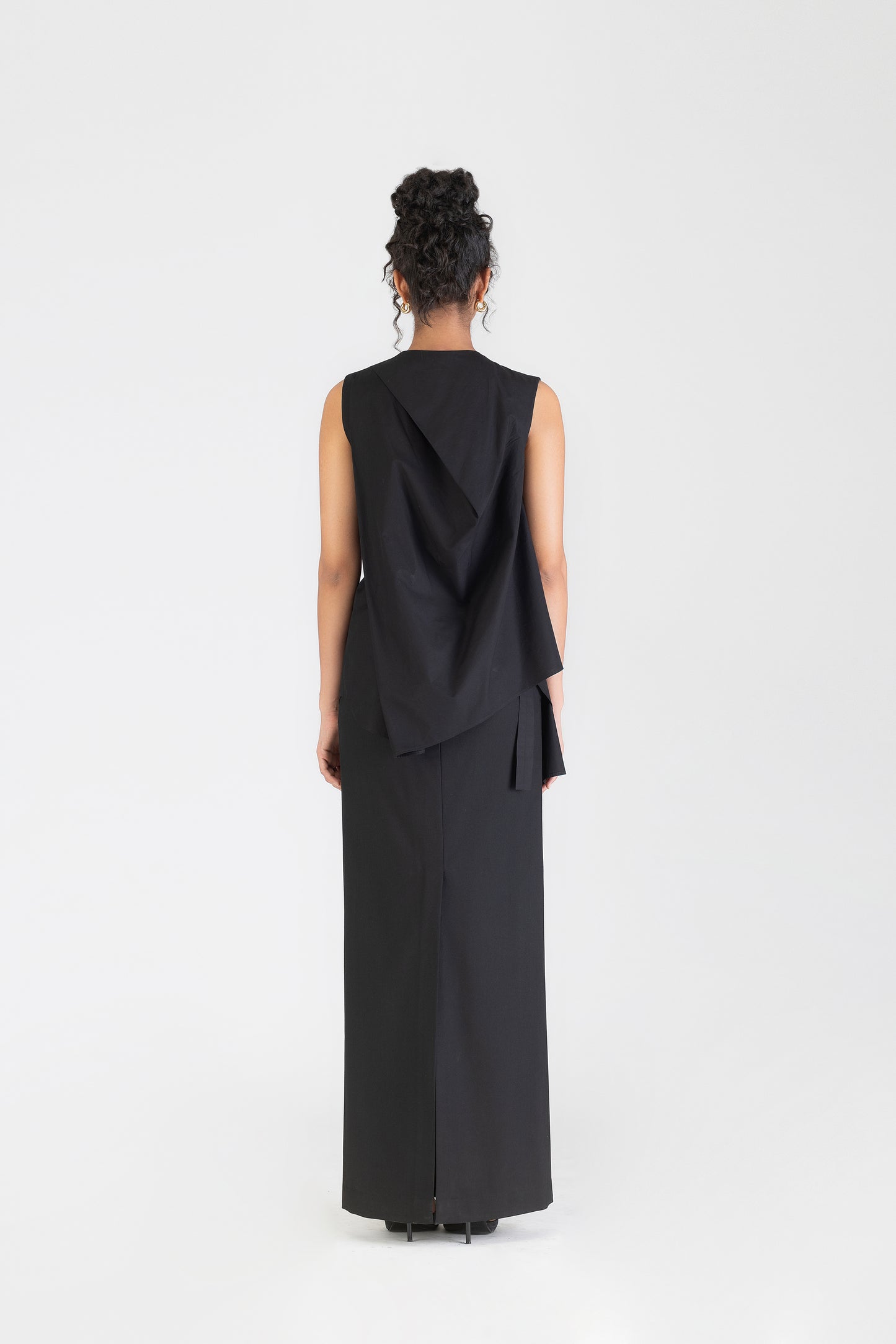 Draped Sleeveless Top