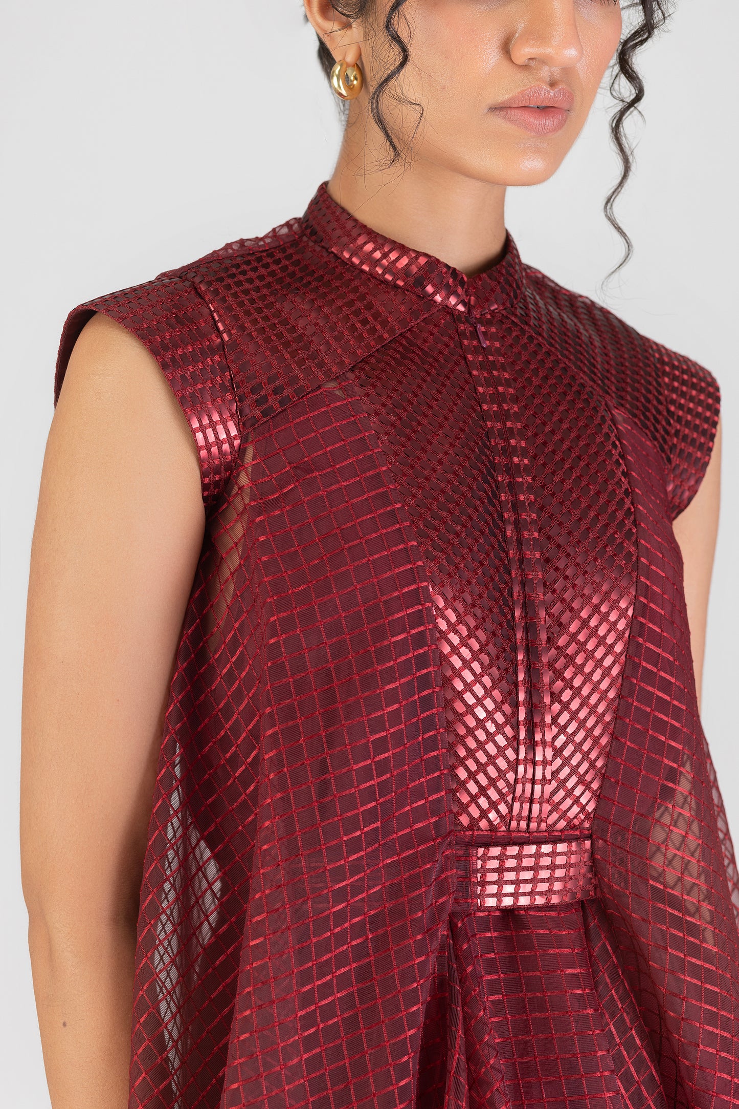 Metallic Paneled Dress