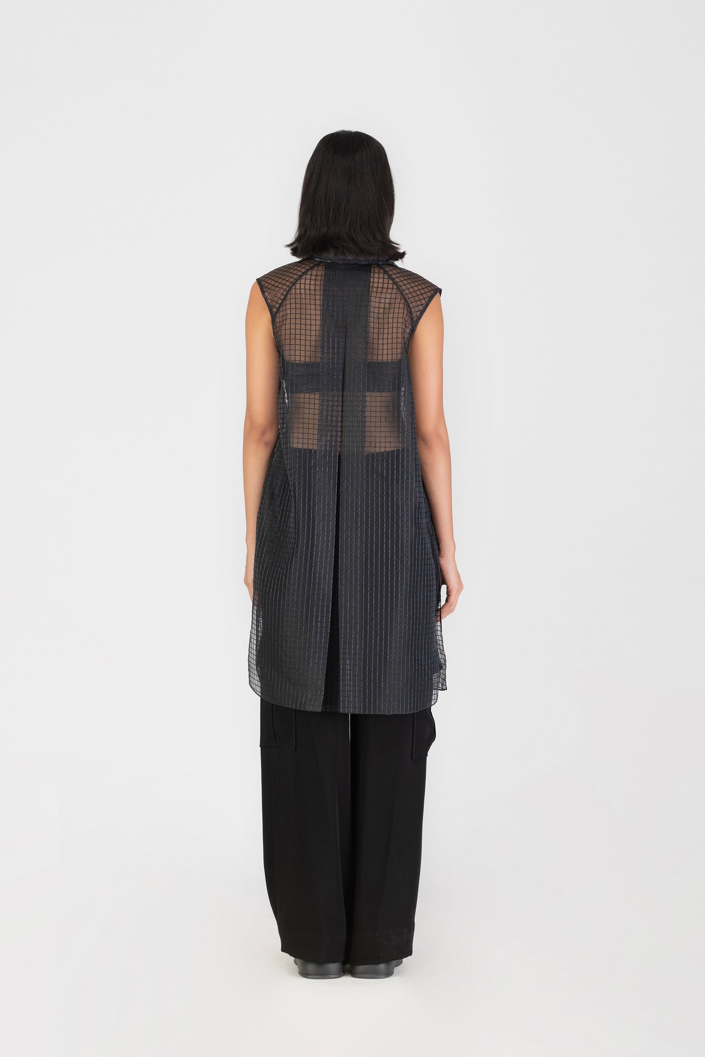 Metallic Sheer Overlay Cape