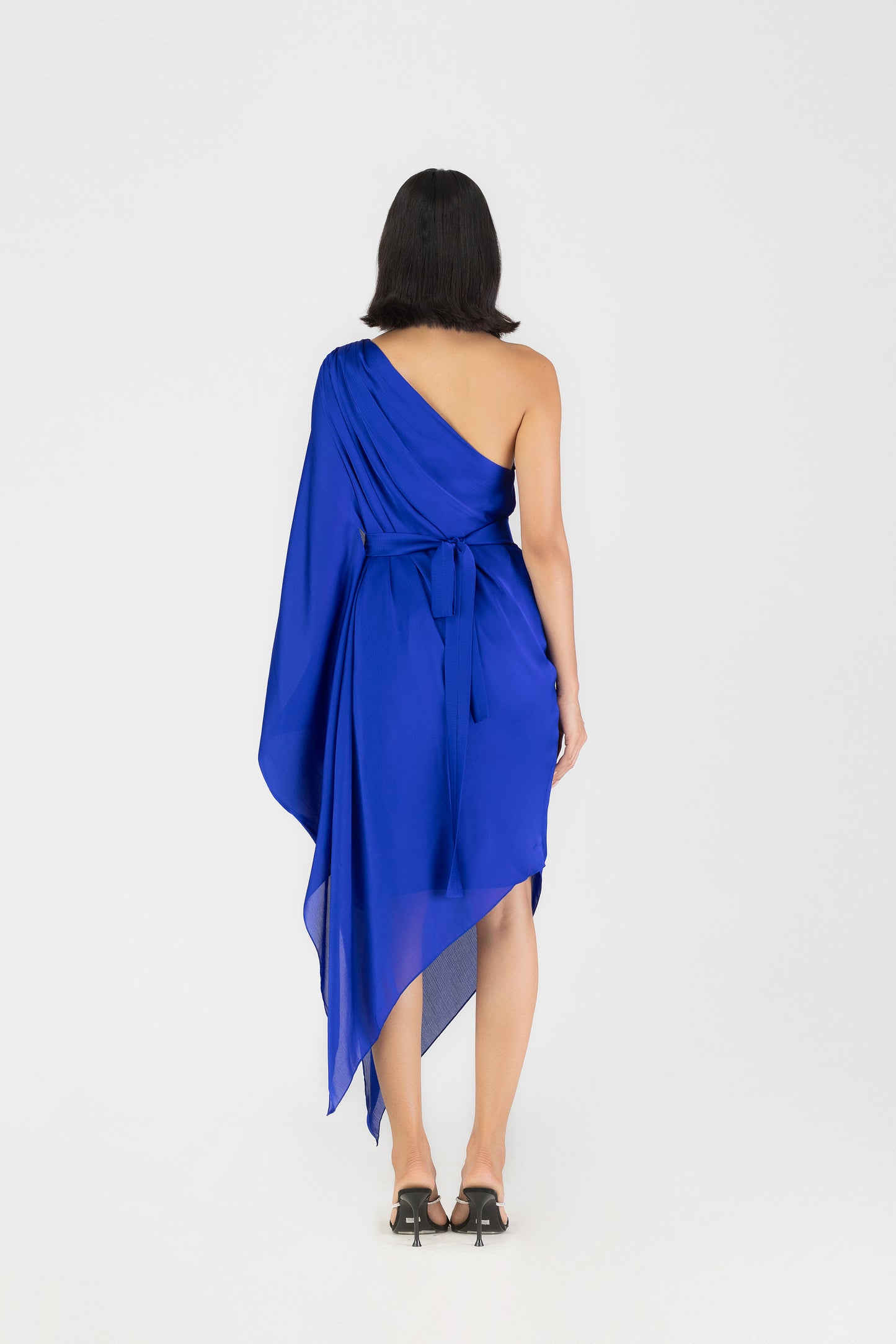 METALLIC ONE SHOULDER DRESS
