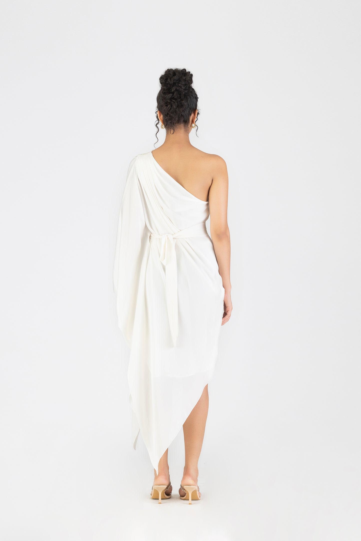 METALLIC ONE SHOULDER DRESS