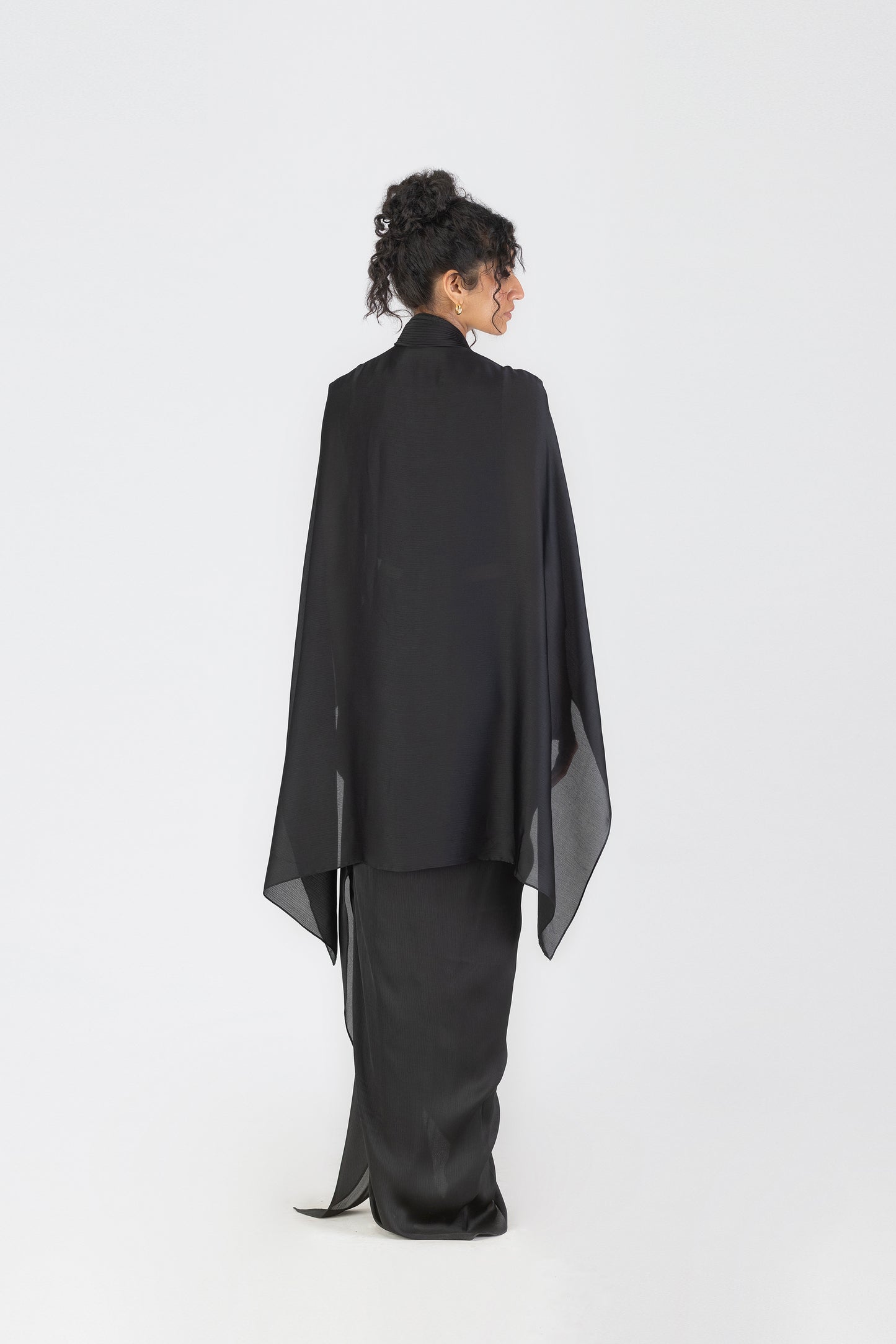 Metallic Structured Cape Set