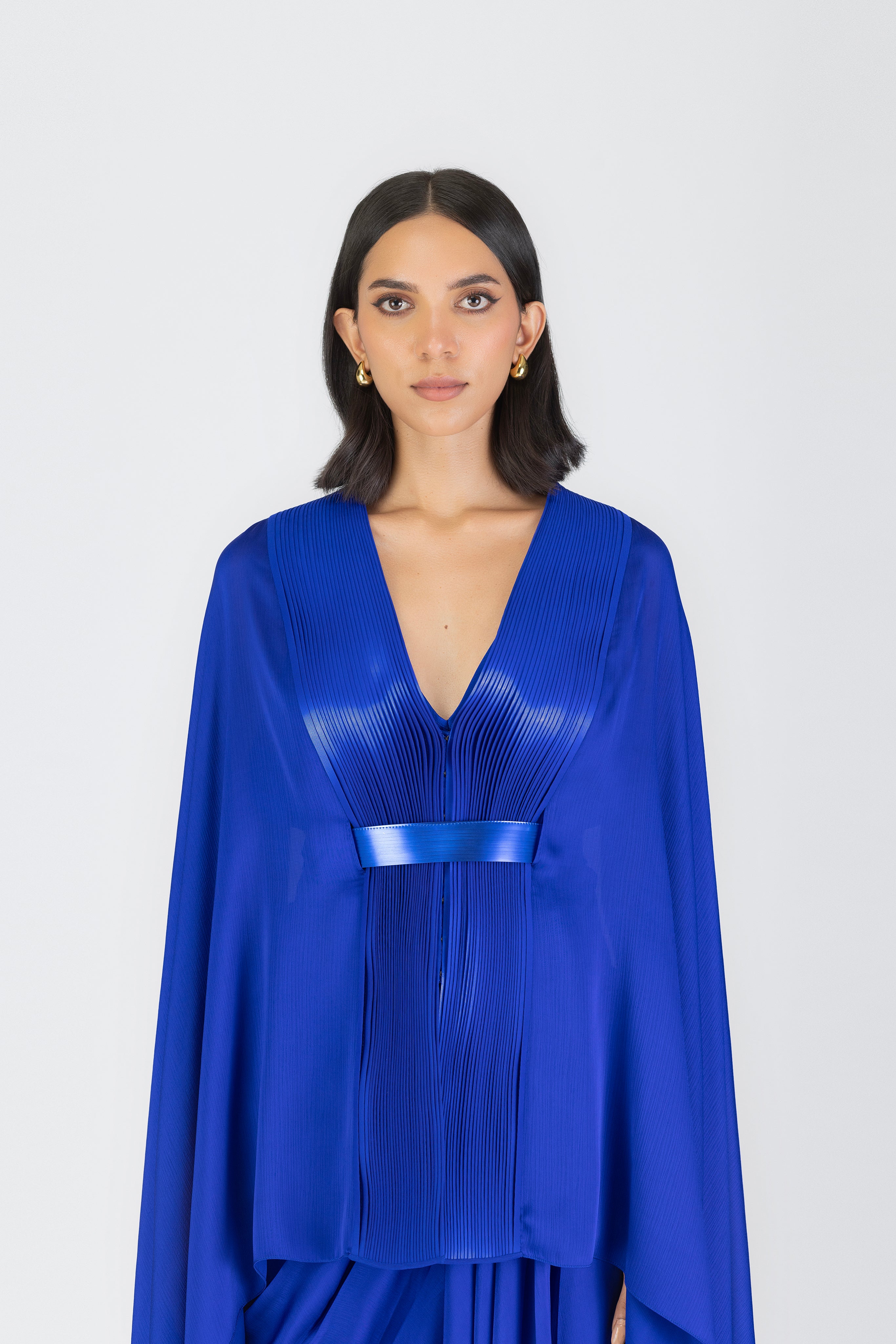 Metallic Structured Cape Set