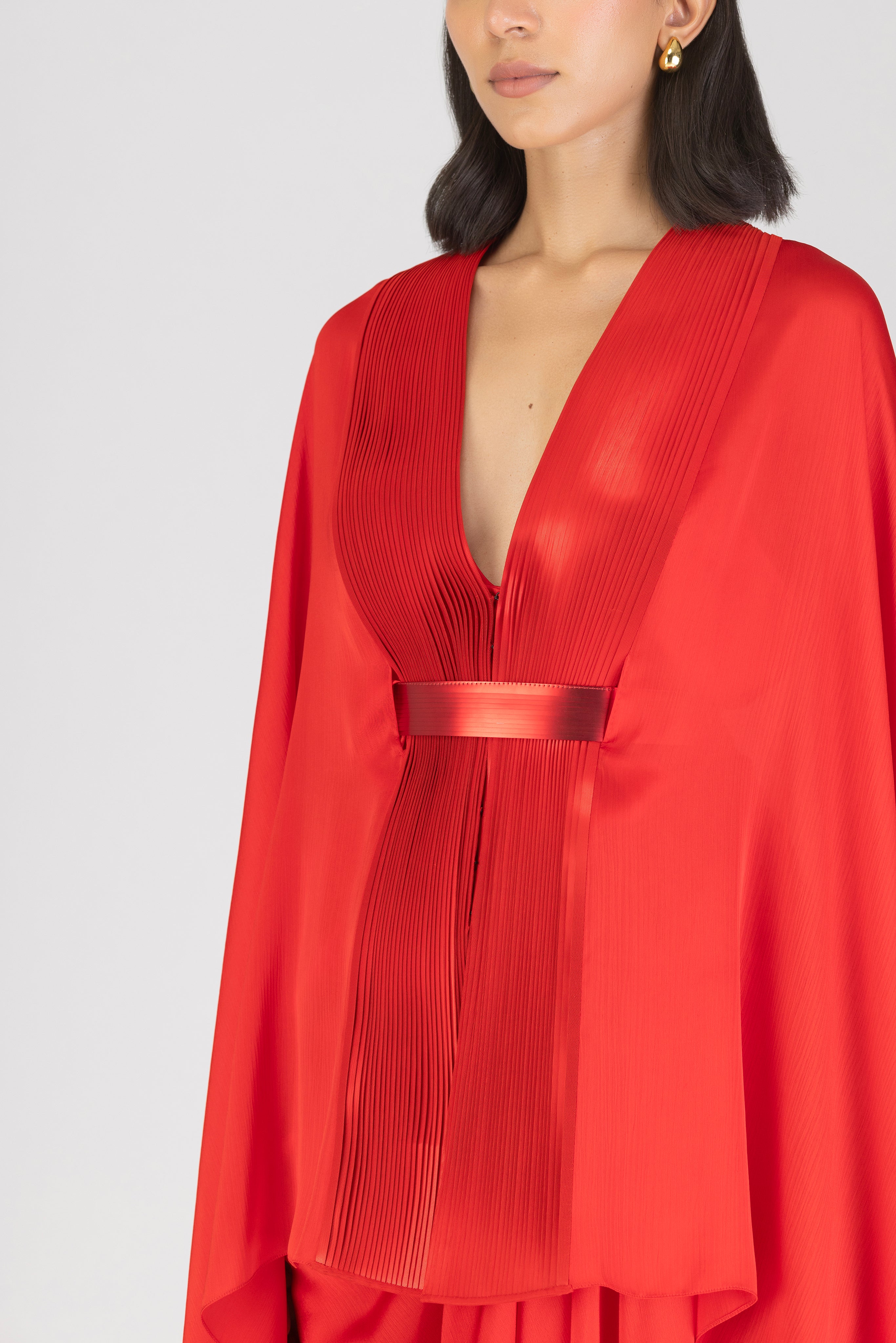 Metallic Structured Cape Set