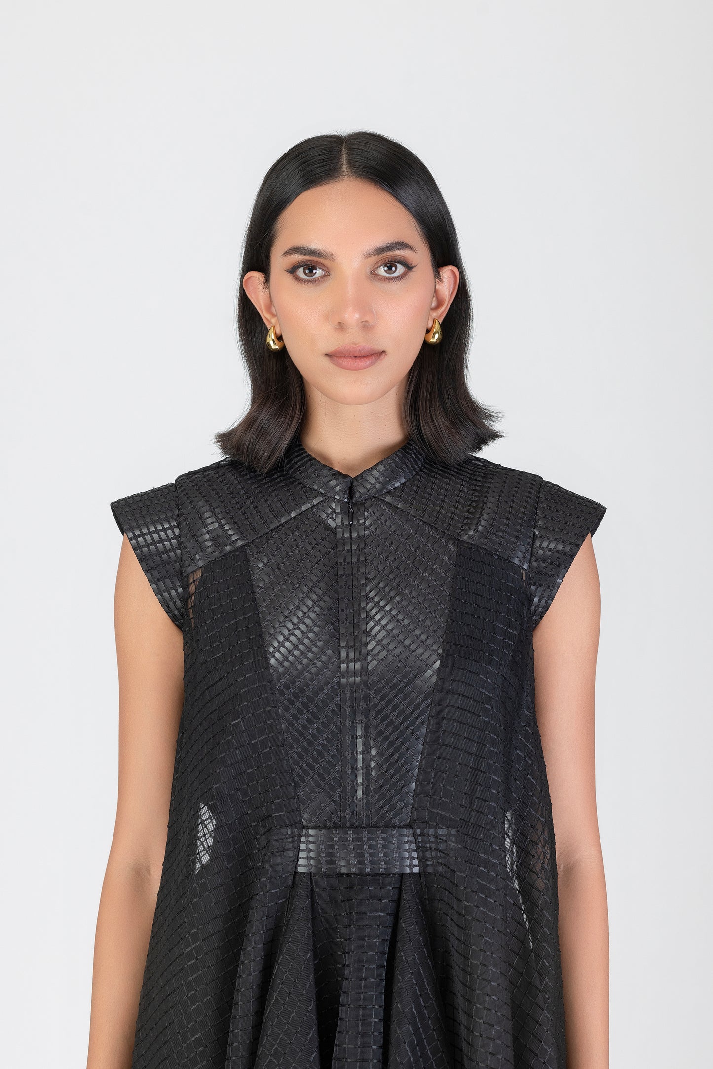 Metallic Paneled Dress