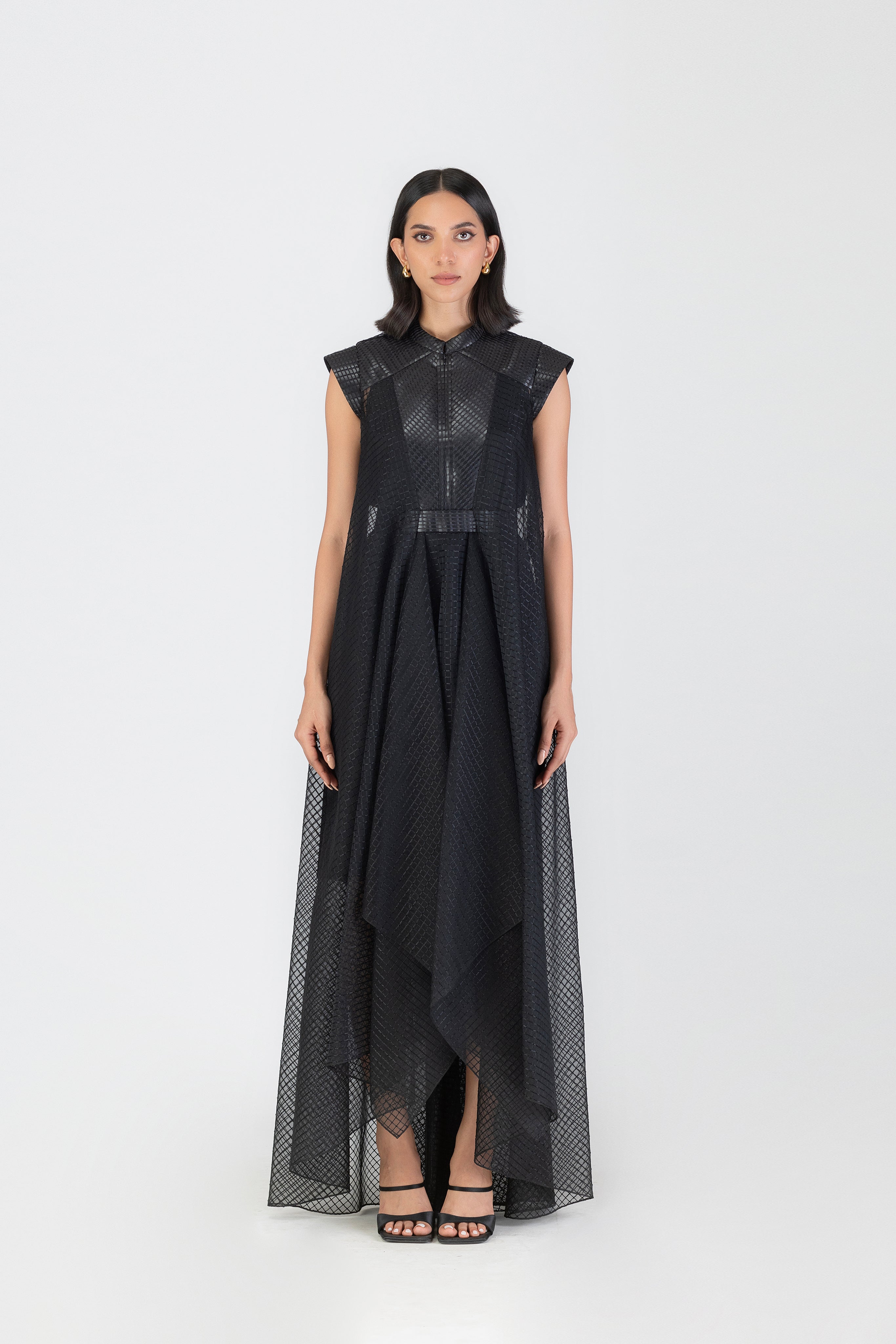 Metallic Paneled Dress