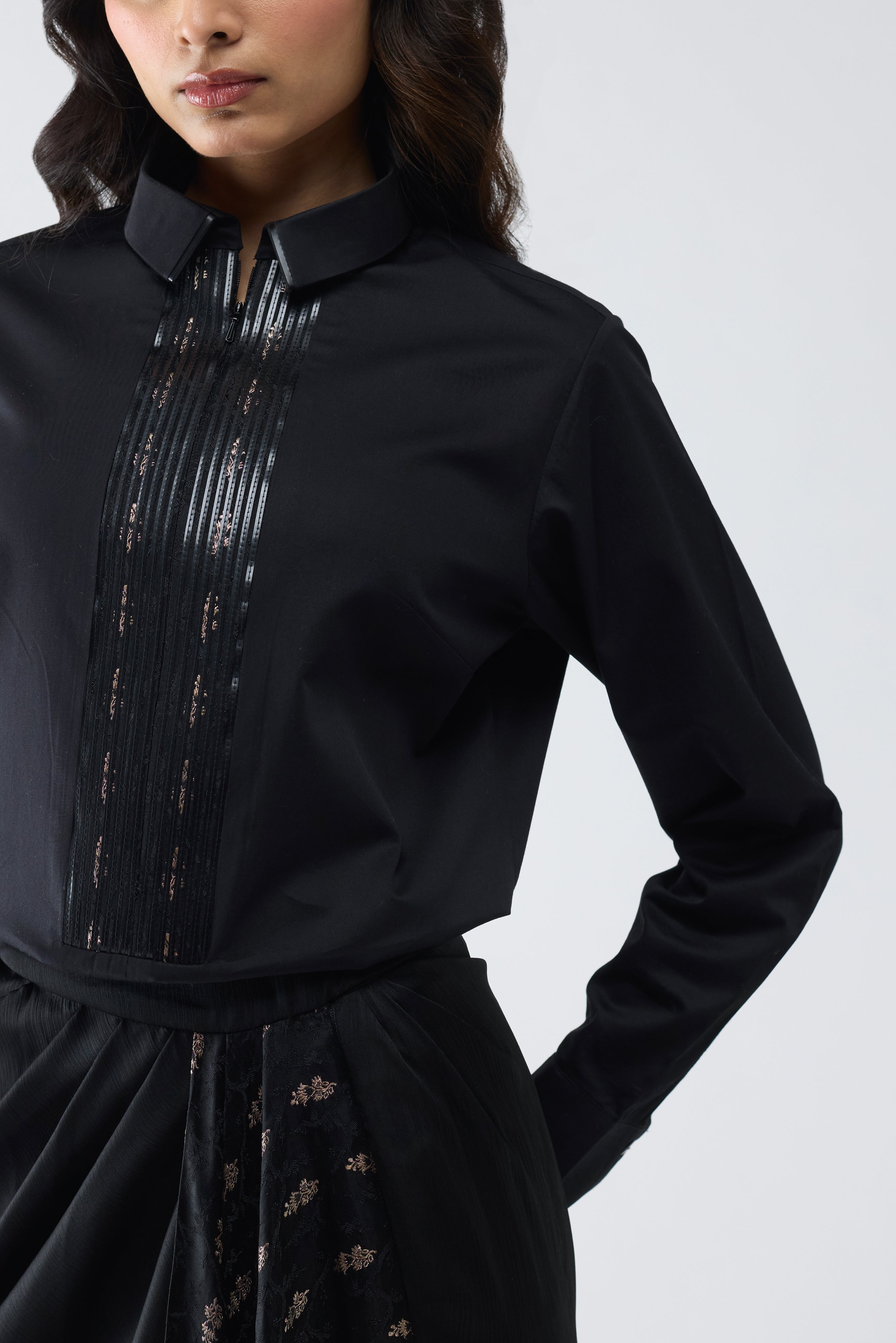 Metallic Banarsi Shirt Set