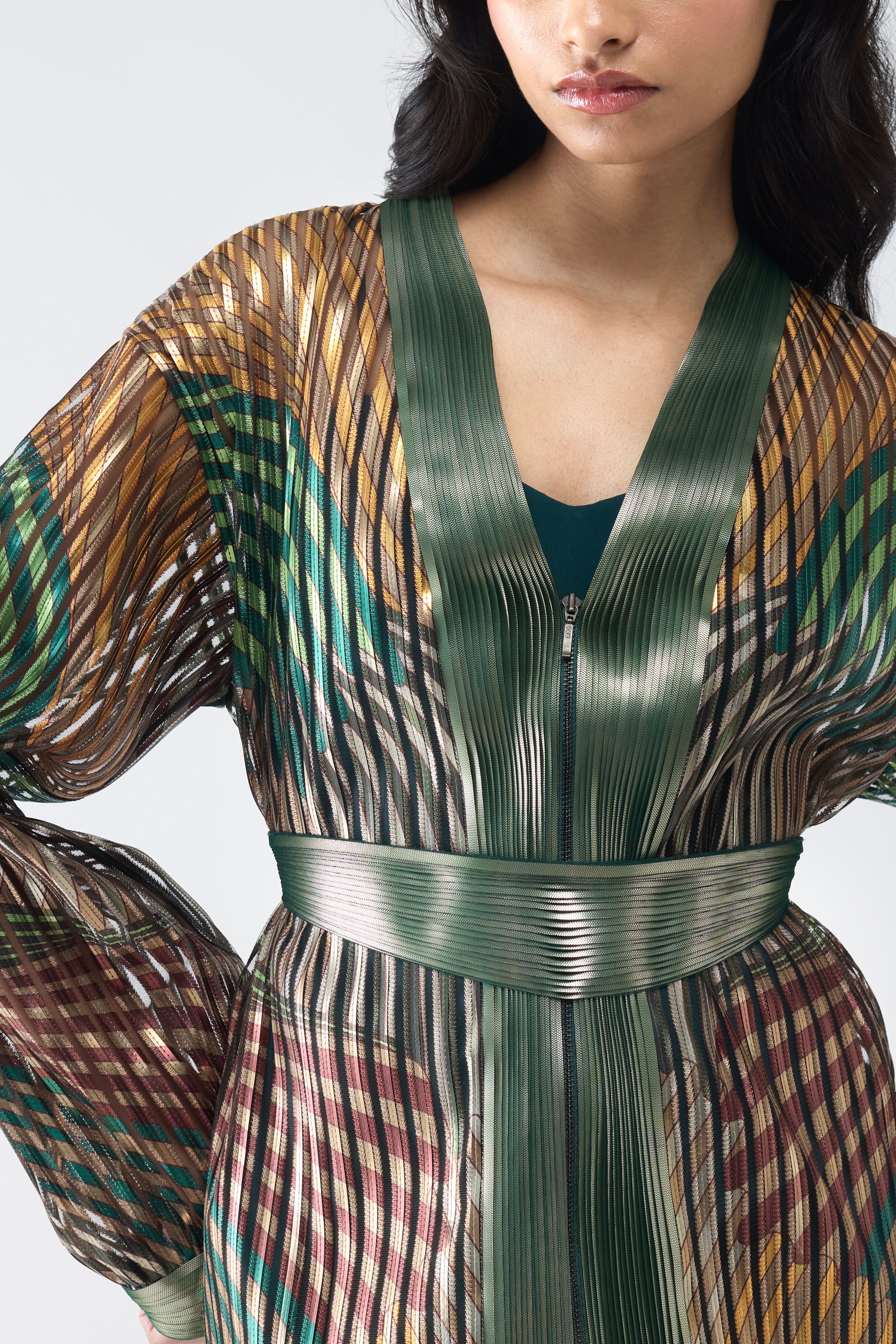 Fish Fin Cape With Short Dress