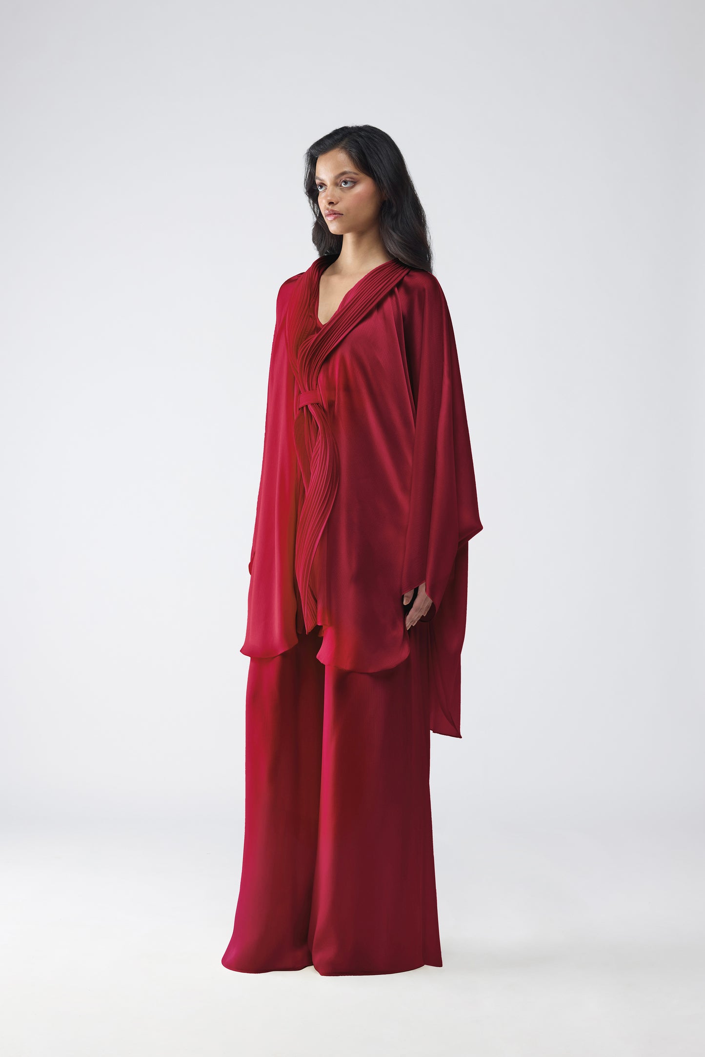 Micro Pleated Cape Set