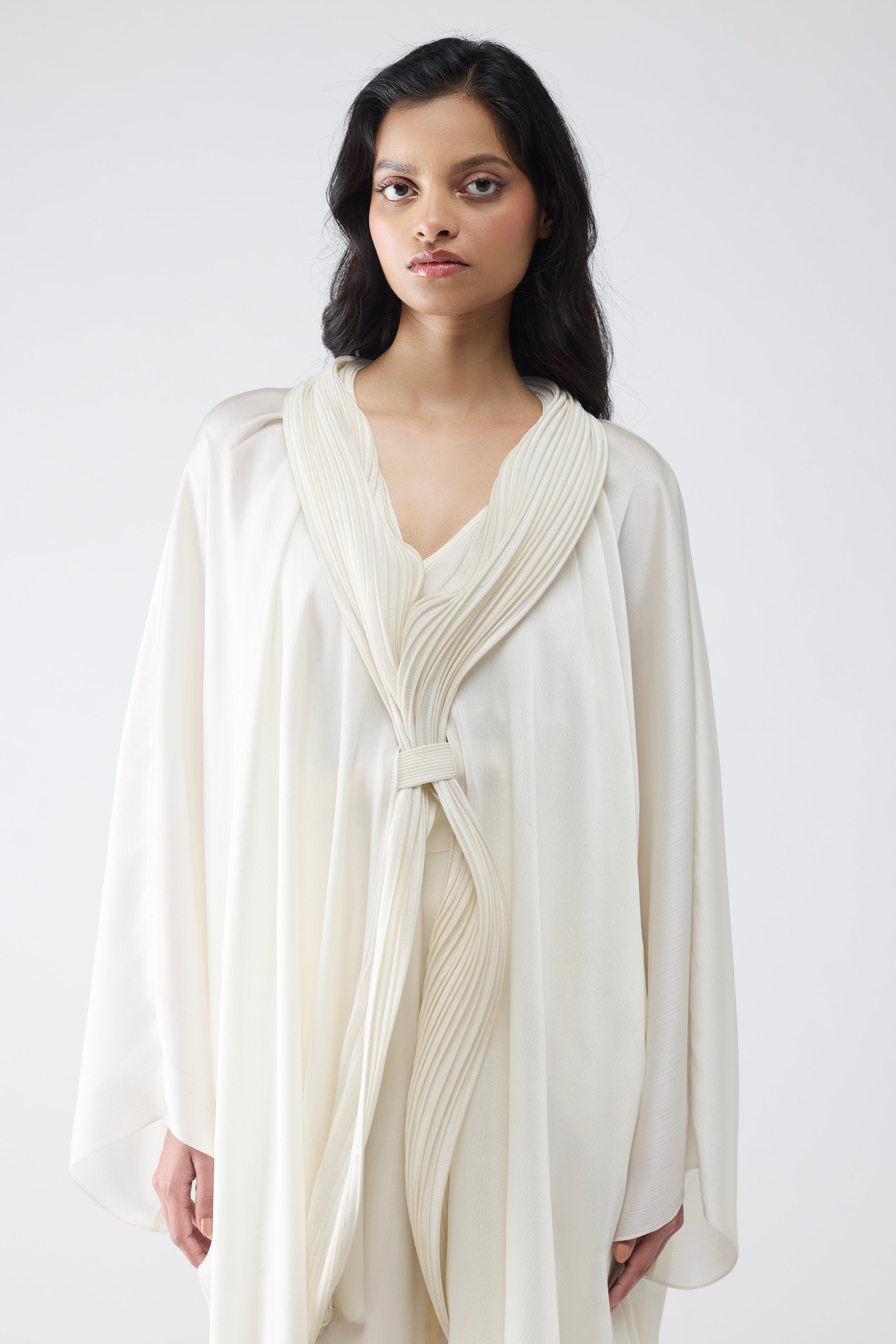 Micro Pleated Cape Set