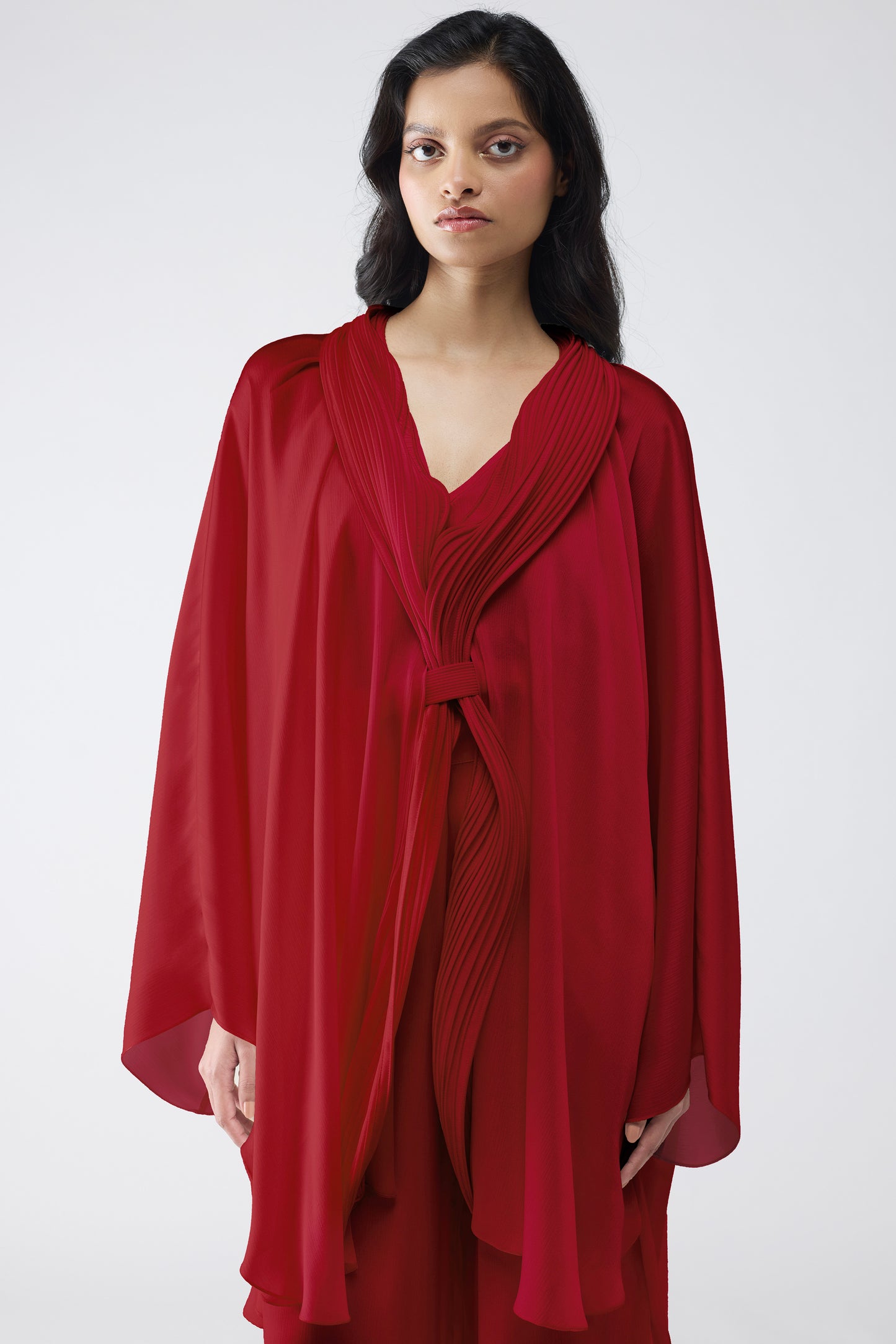 Micro Pleated Cape Set