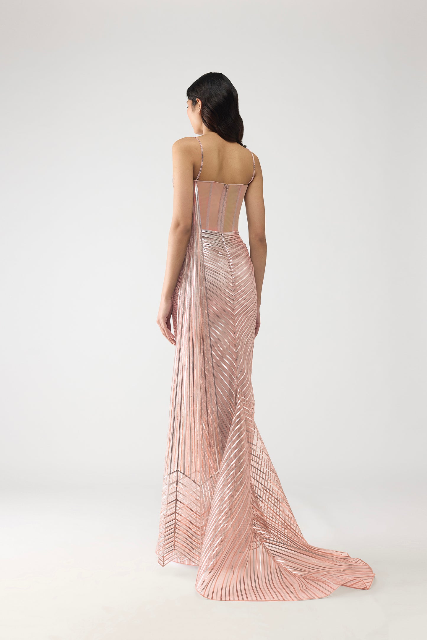 Metallic Scale Corset And Sunray Skirt