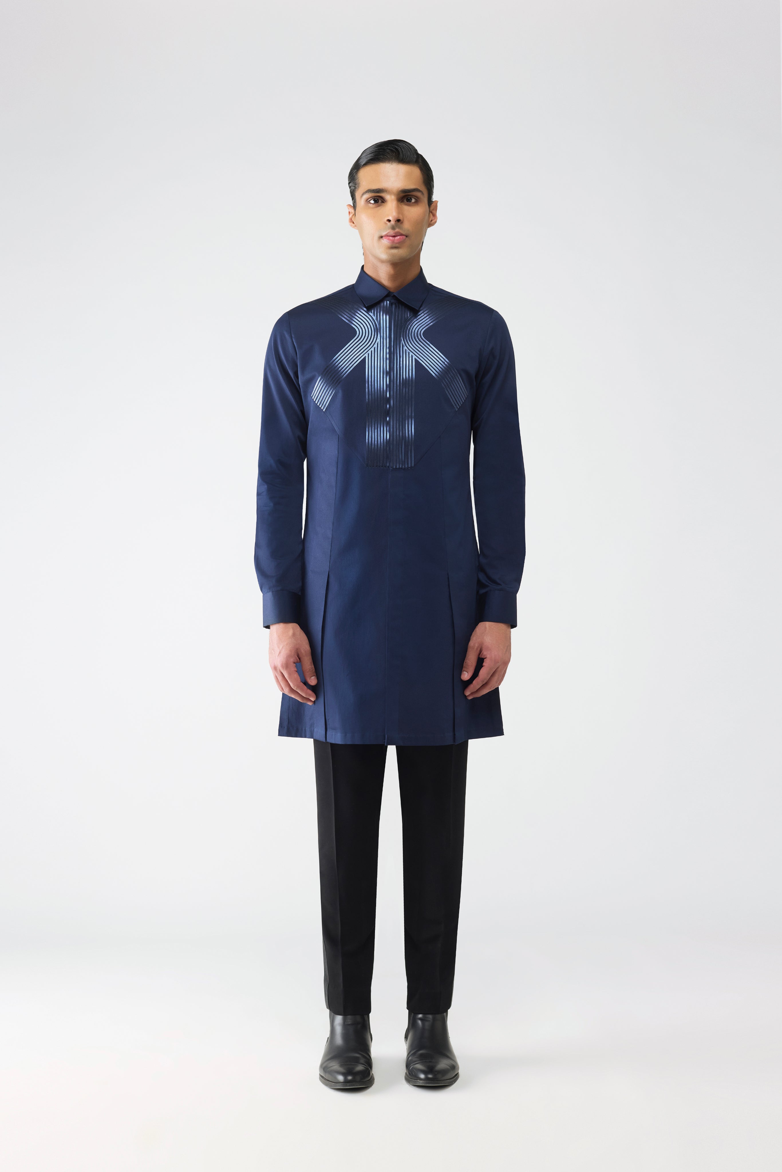 Metallic Link Longline Shirt