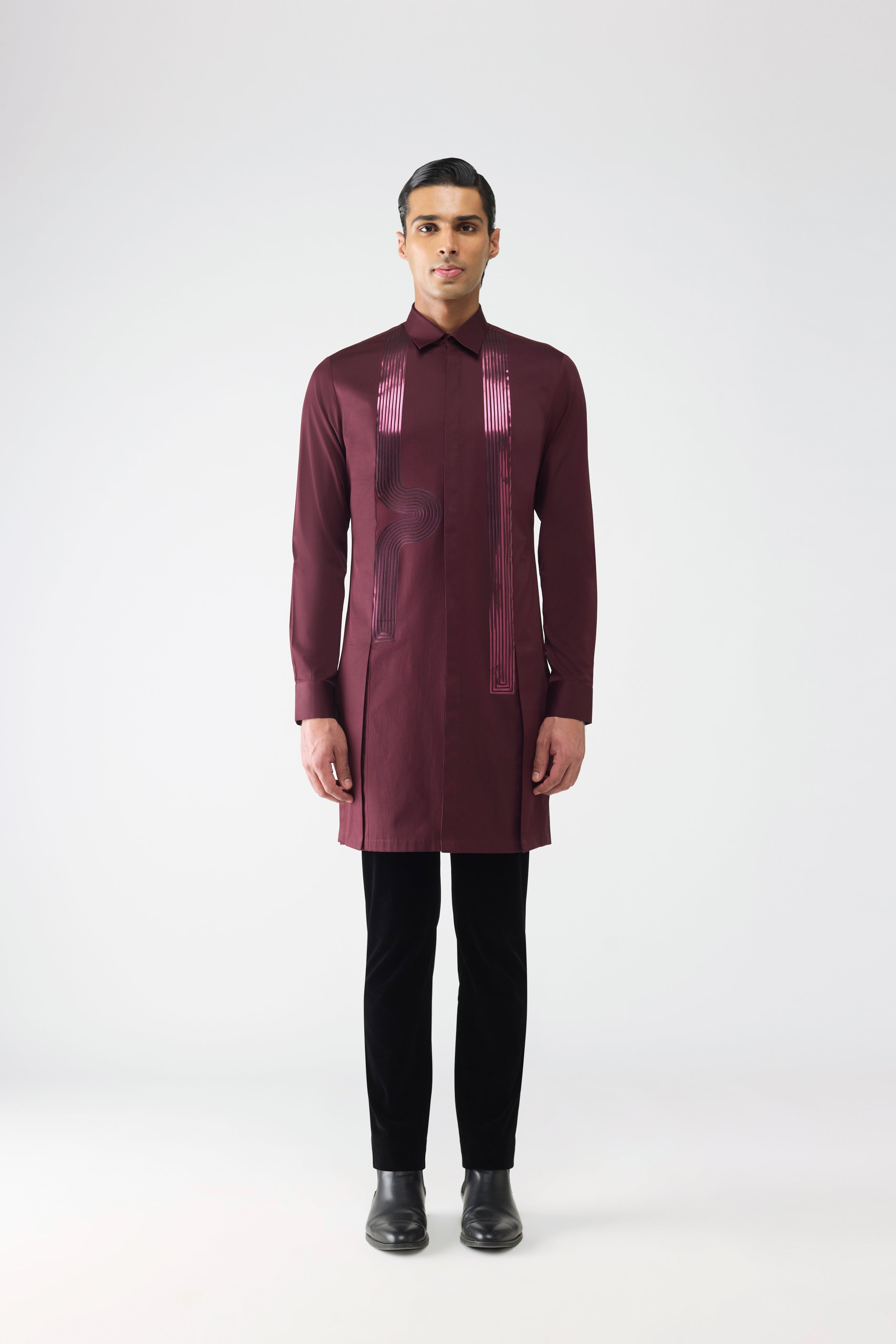 Metallic Link Longline Shirt
