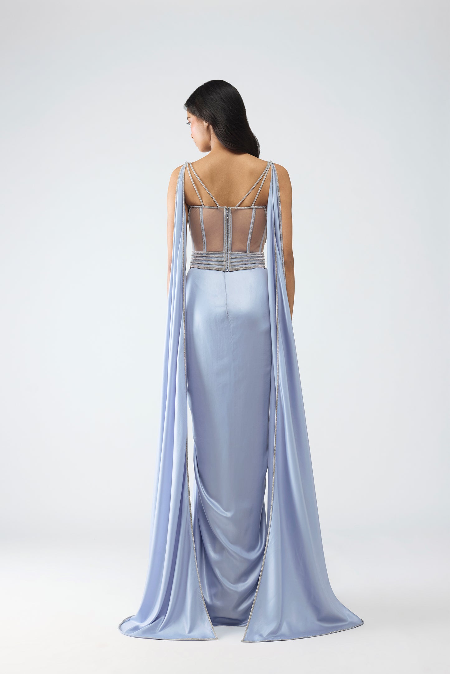 Structured Crystalvein Corset And Draped Saree