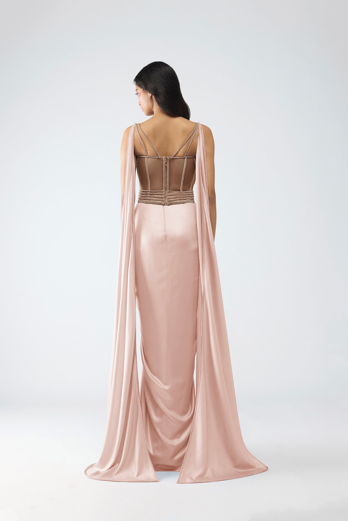 Crystalvein Corset And Draped Saree