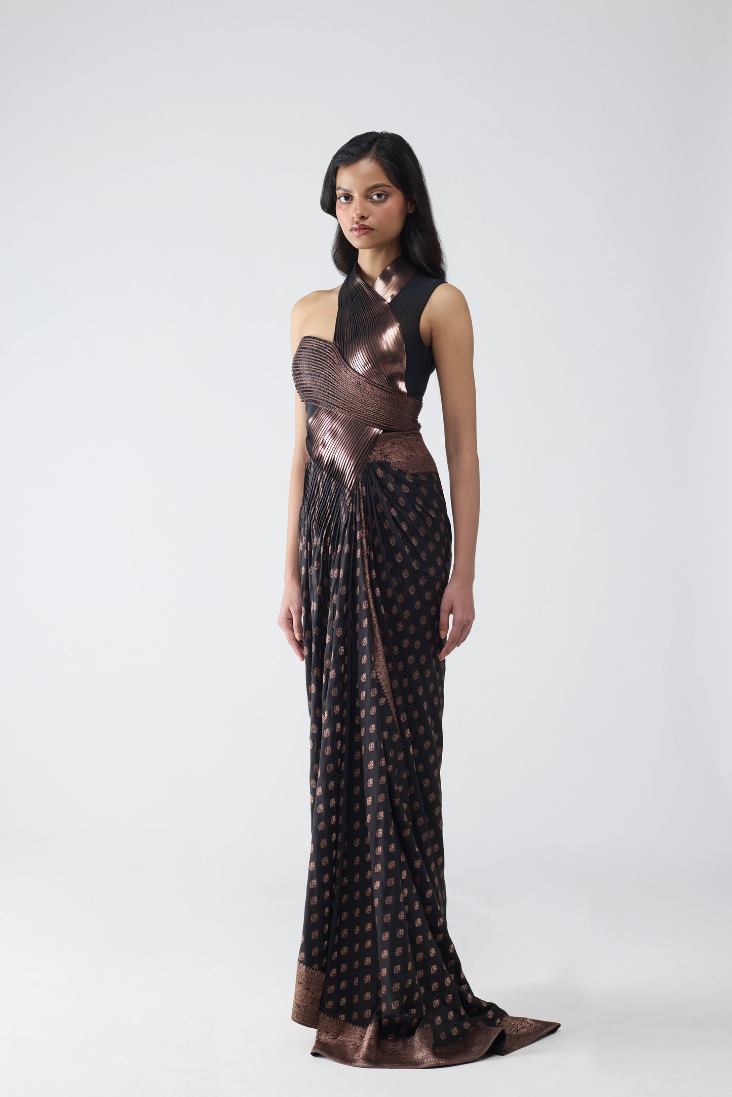 Vintage Banarsi Draped Gown