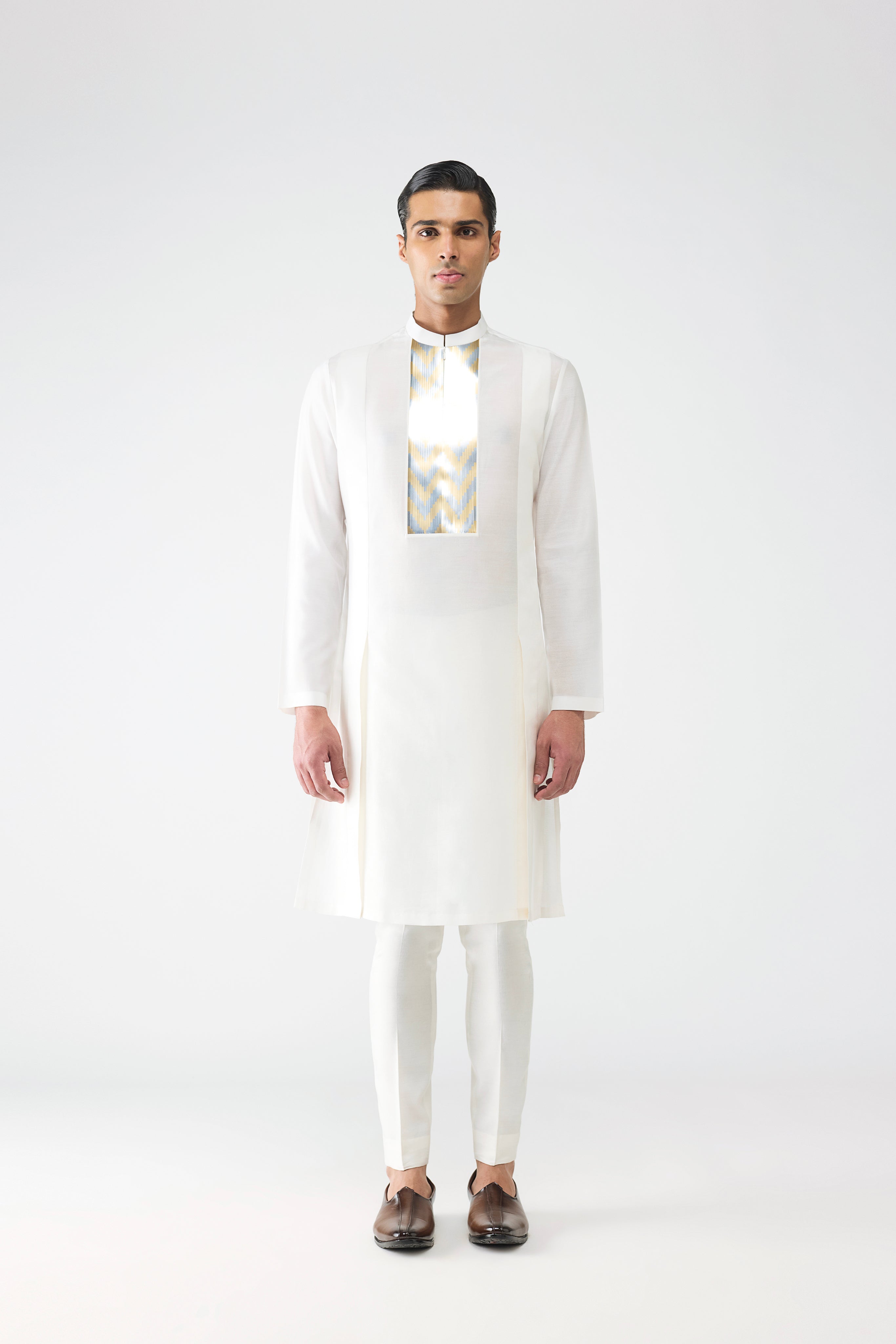 Metallic Chevron Kurta Set