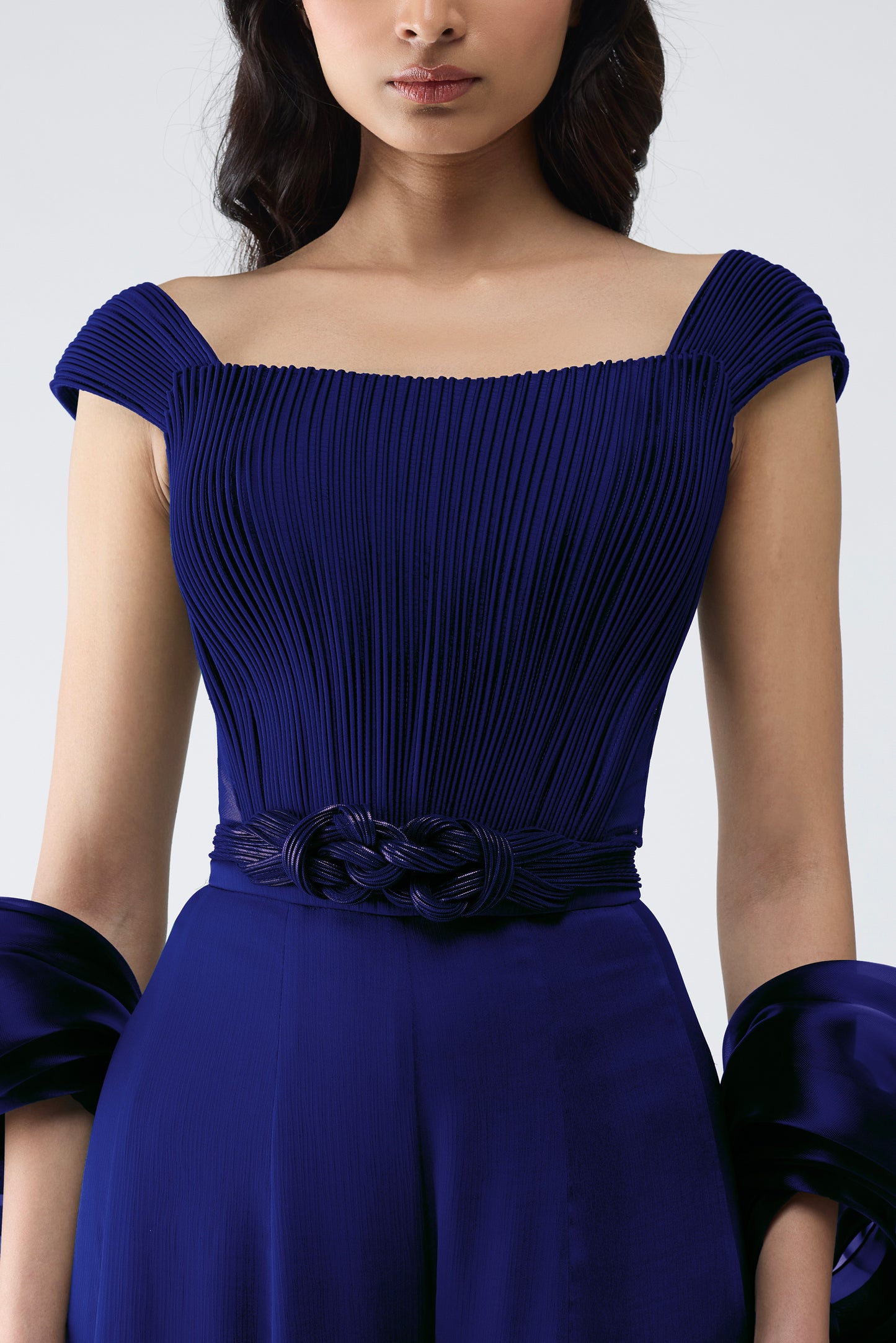 Structured Bustier With Pants And Cape