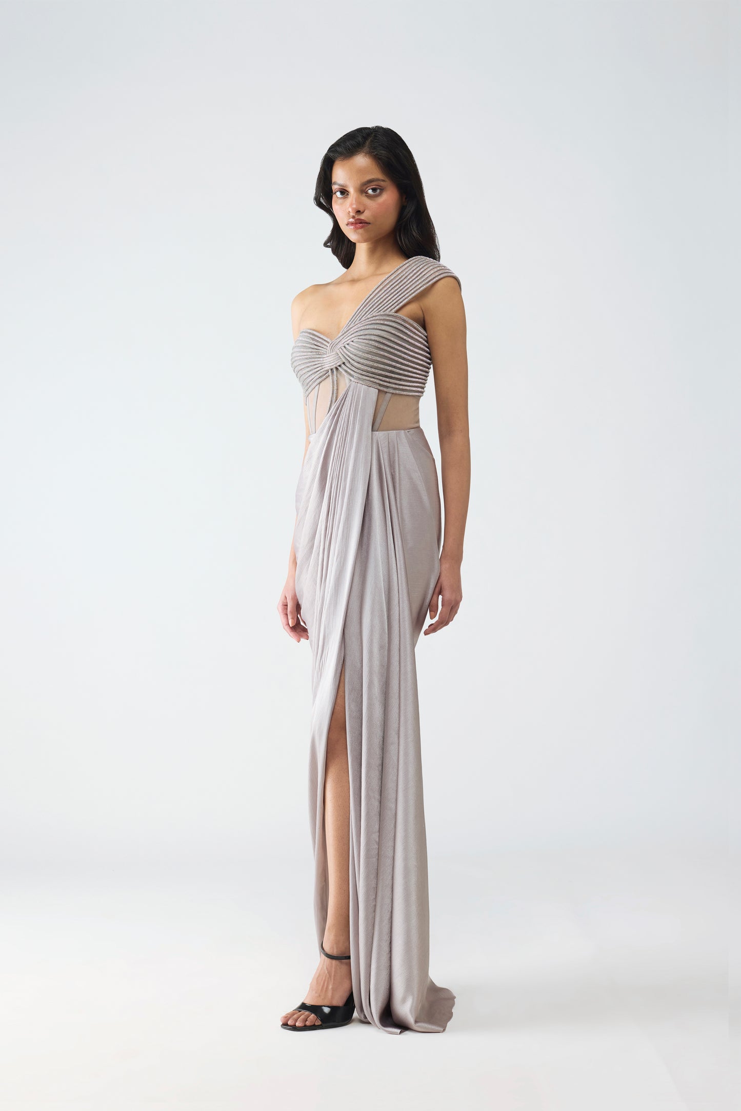 Moulded Crystalvein Fluid Gown