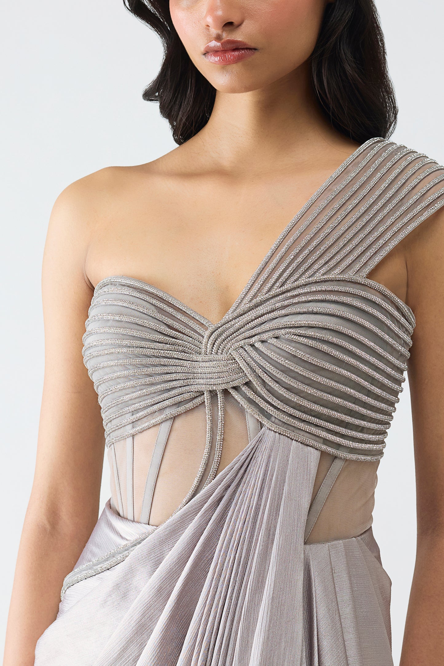 Moulded Crystalvein Fluid Gown