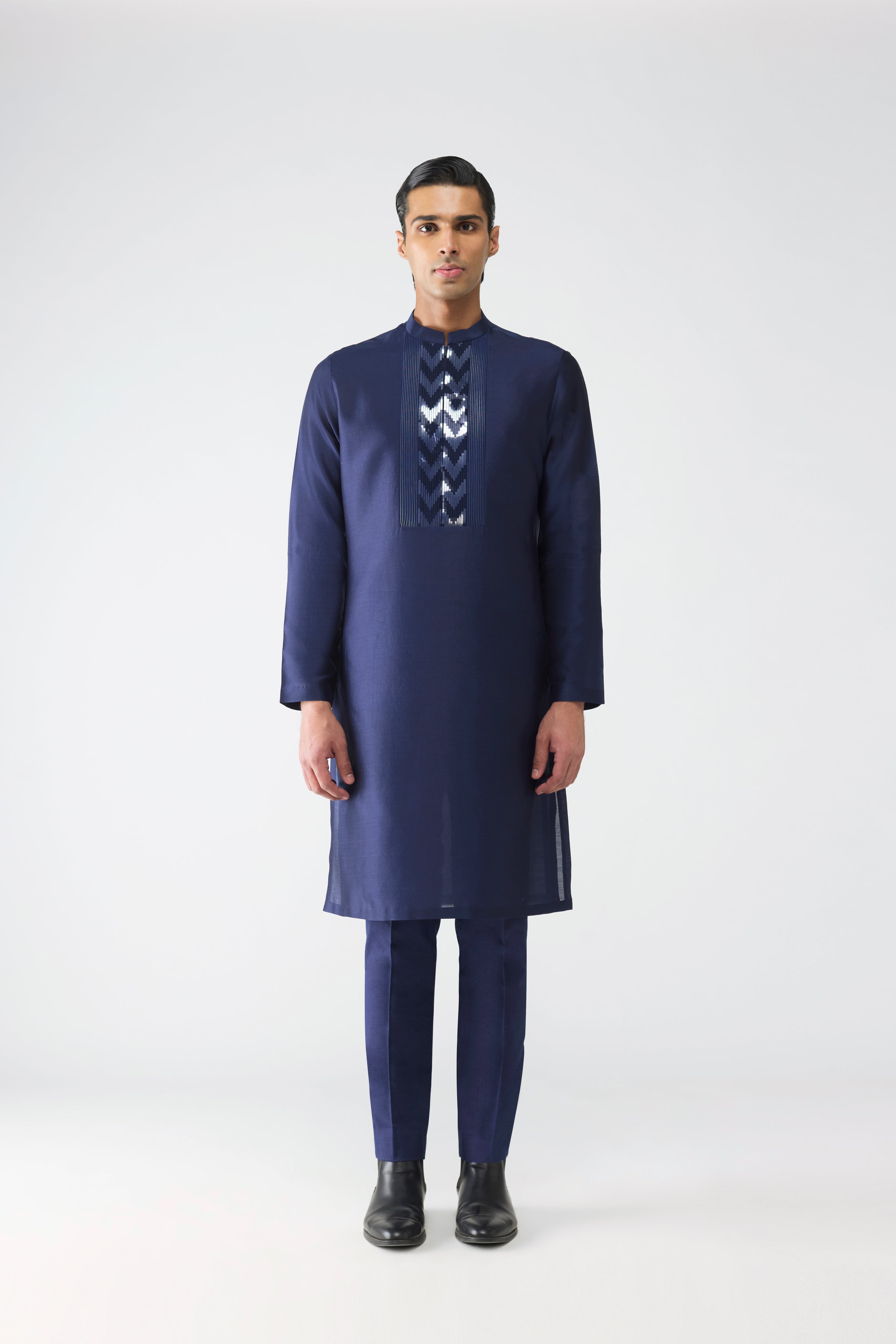 Metallic Chevron Kurta Set