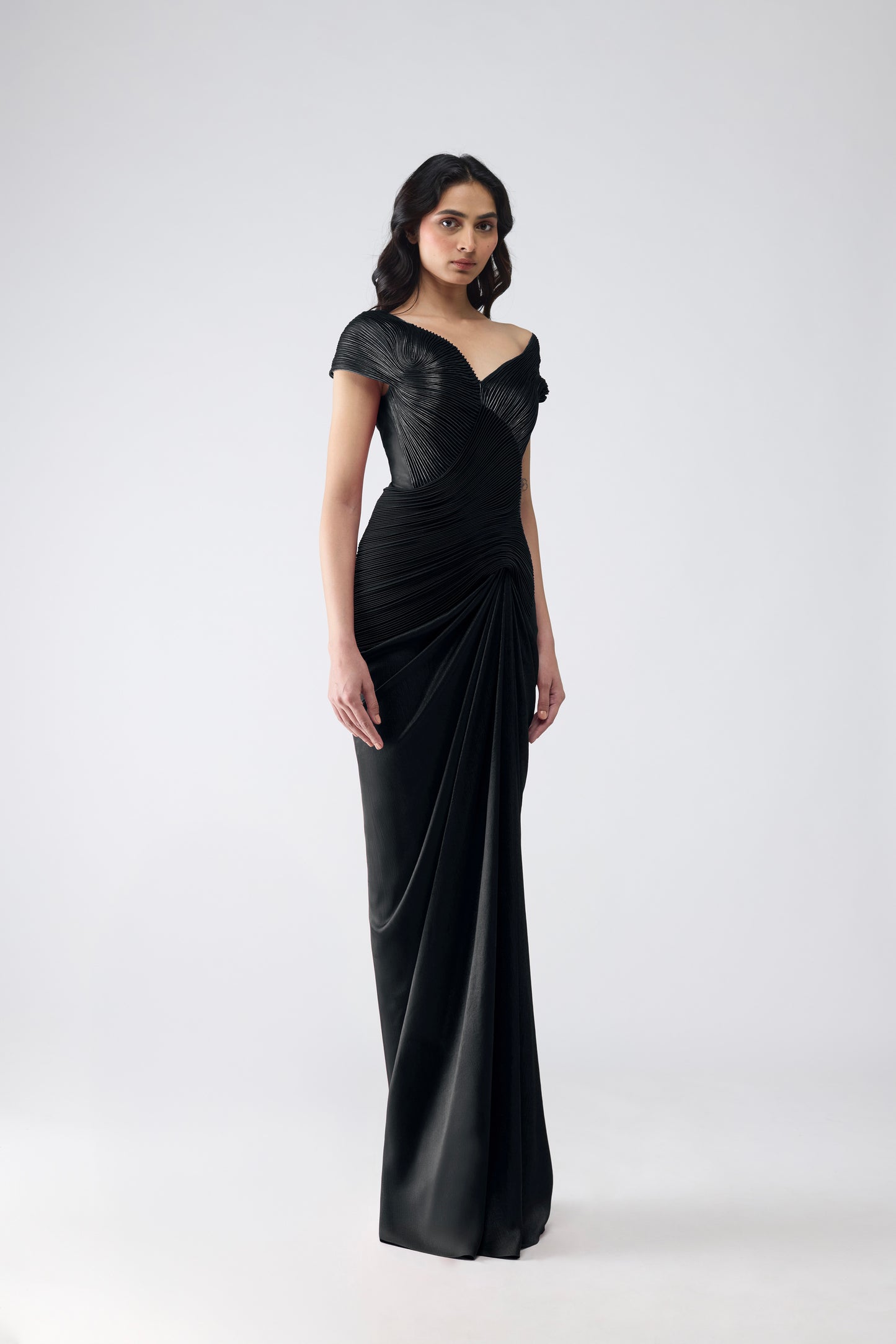 Moulded Draped Gown