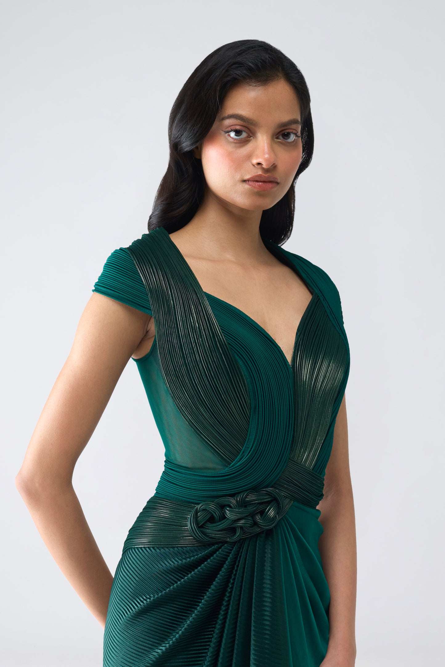 Moulded Draped Gown