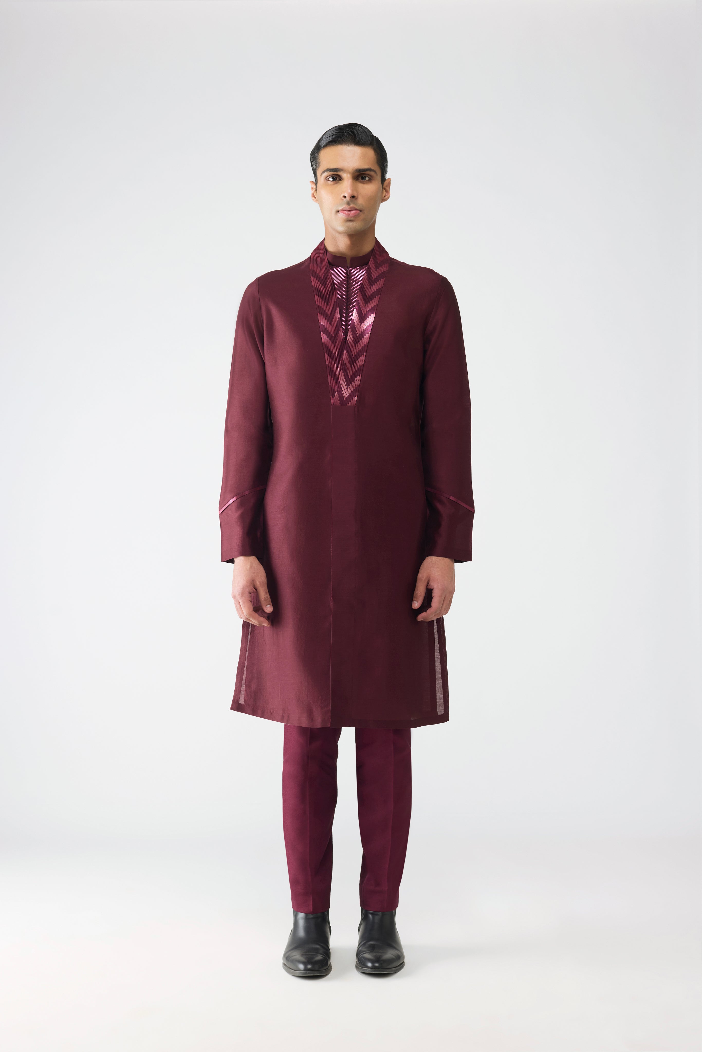 Metallic Chevron Kurta Set