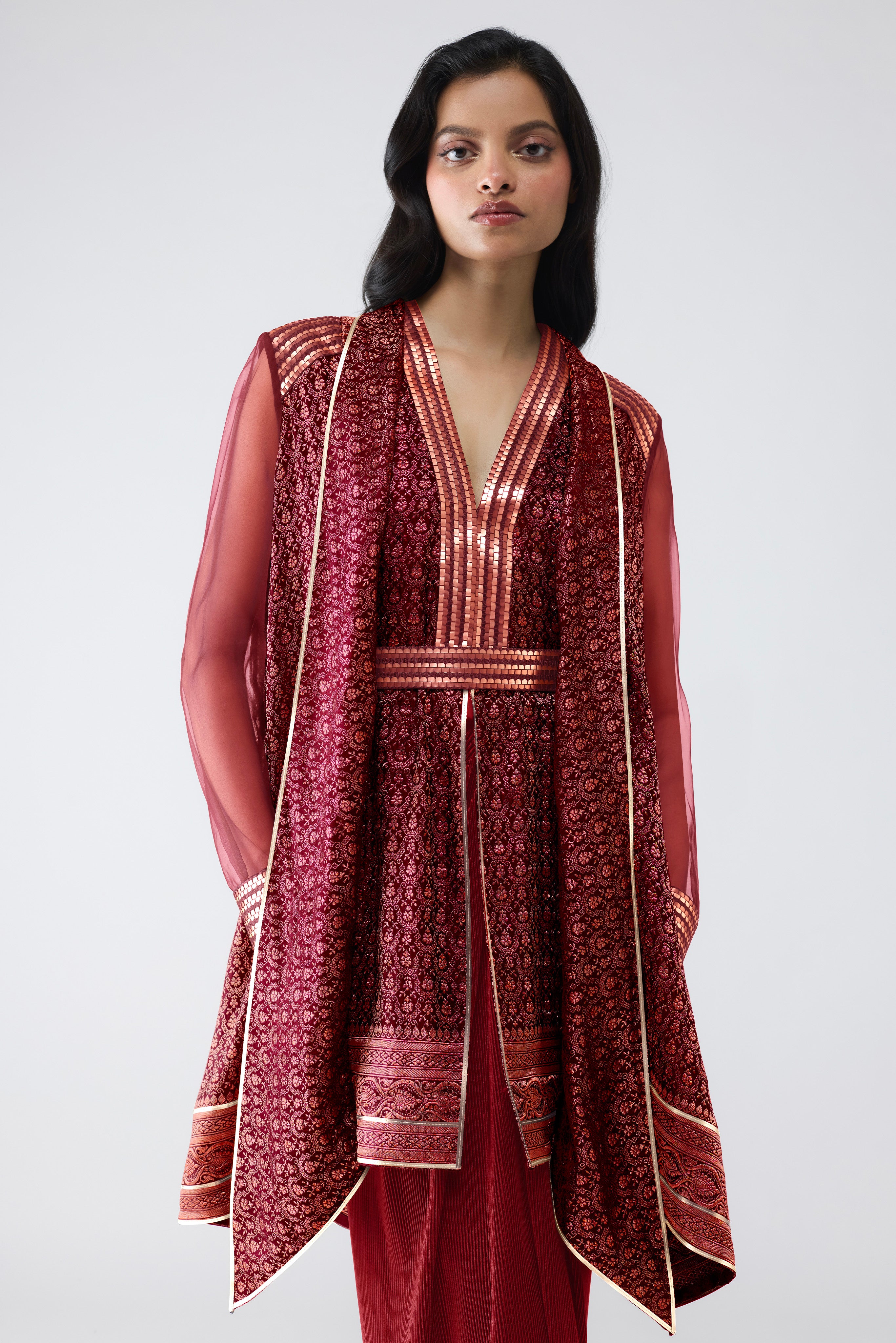 Metallic Banarsi Shirt Set