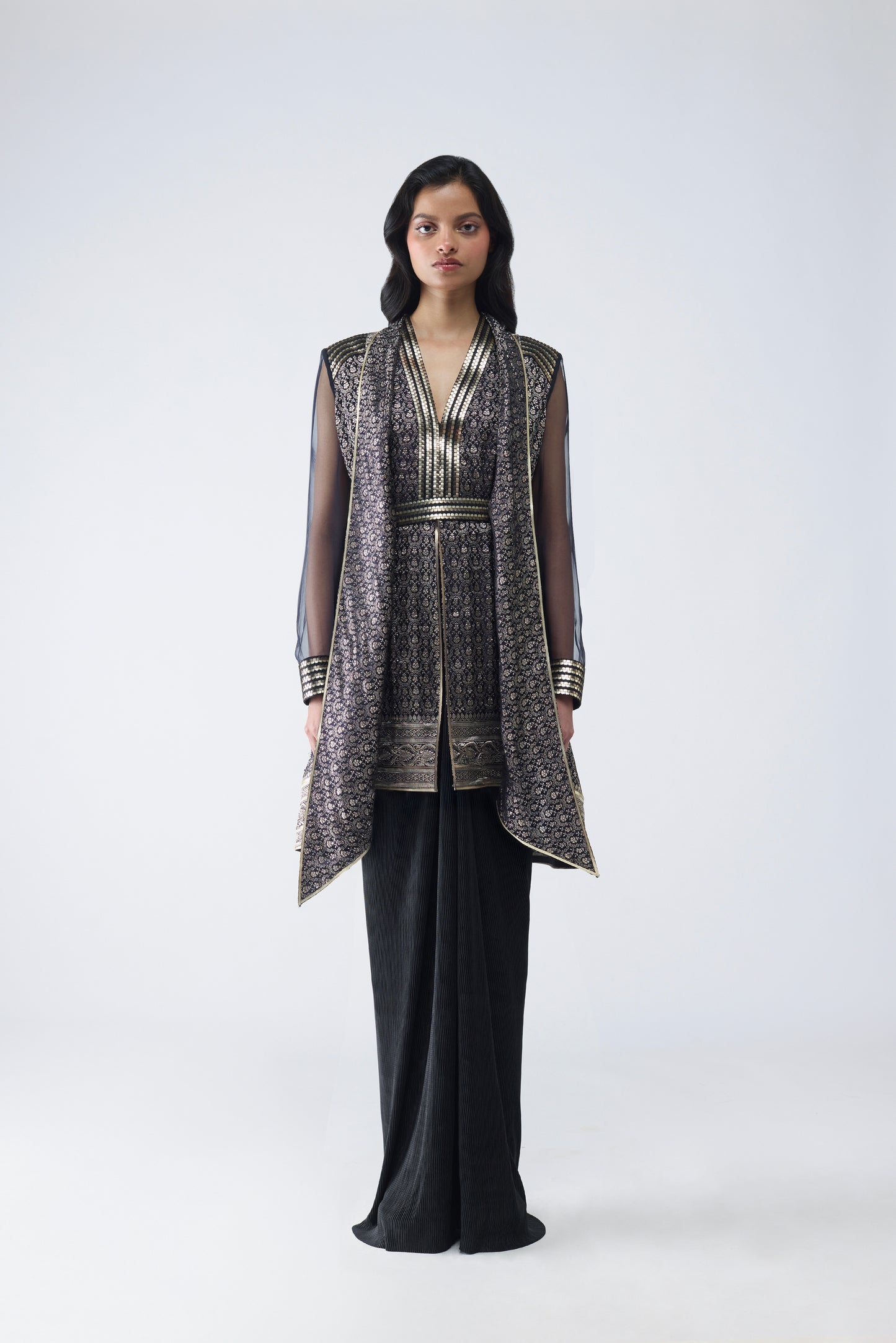 Metallic Banarsi Shirt Set