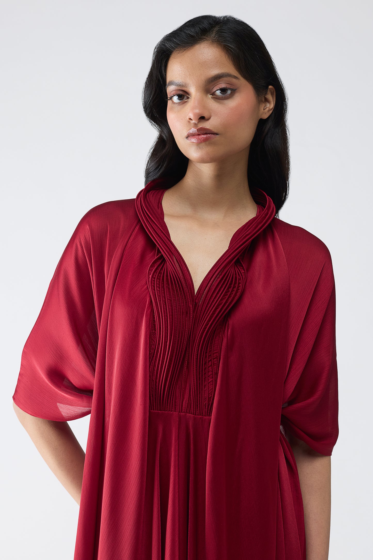 Micro Pleated Kaftan Dress